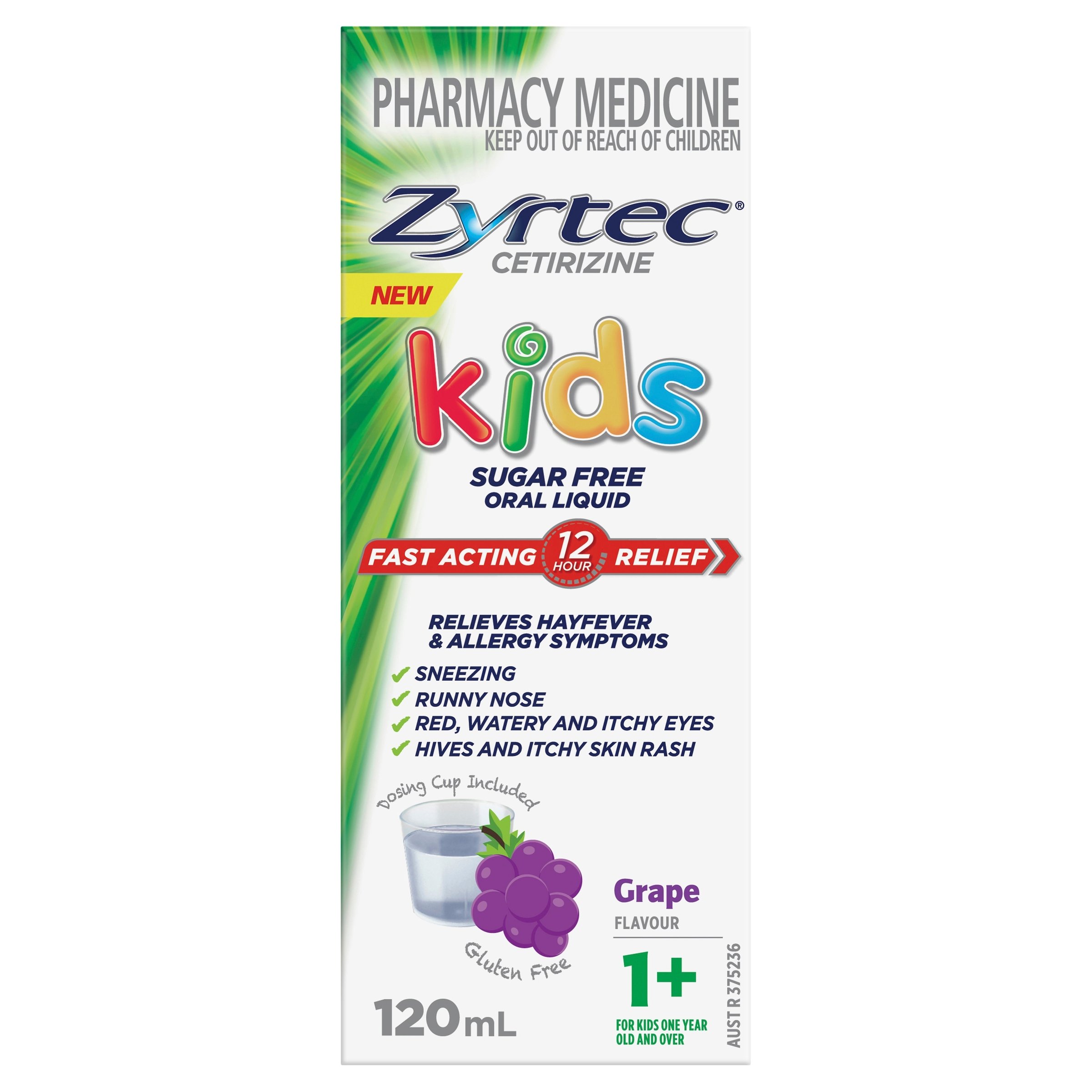 Zyrtec Kids Liquid Grape 120ml - Image 1