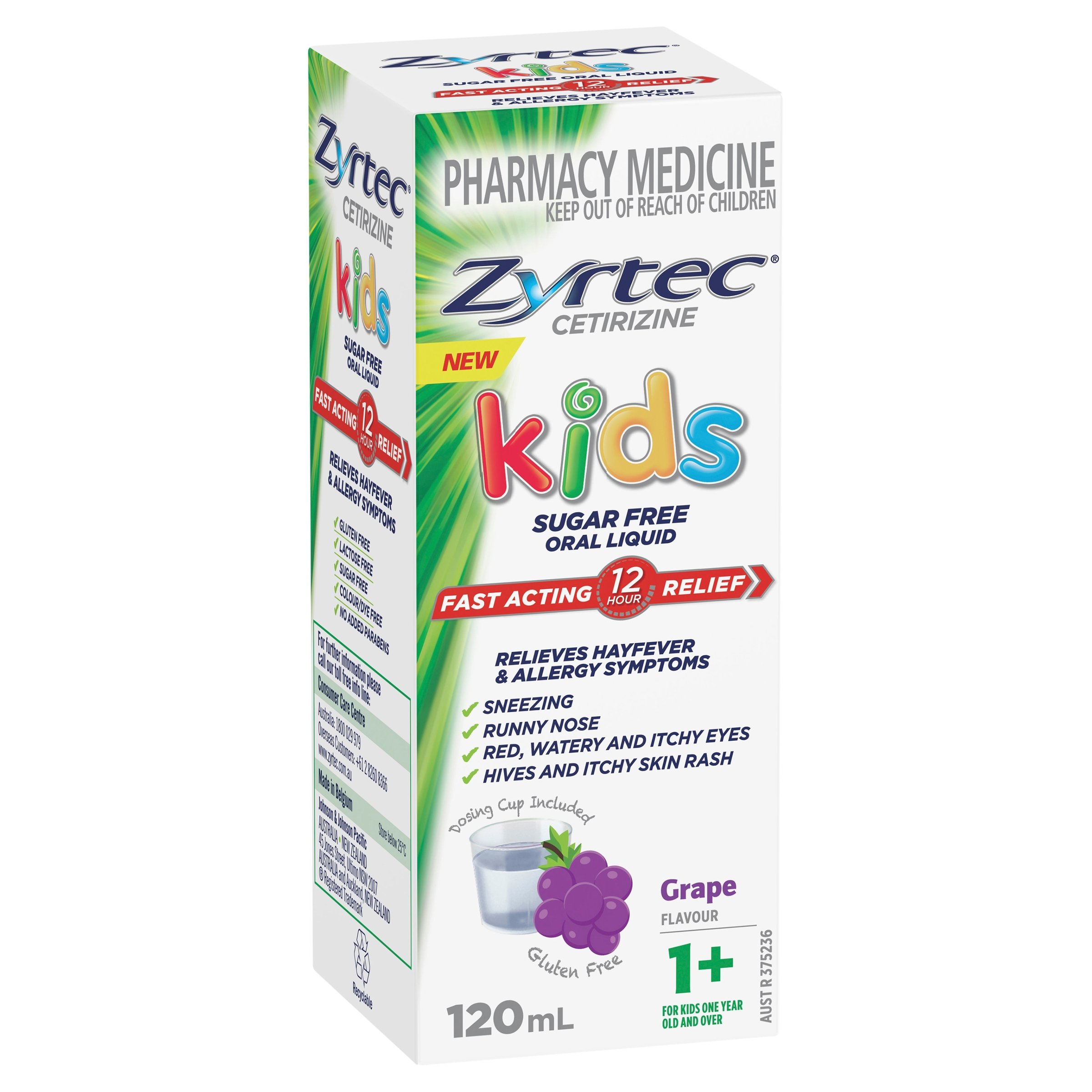 Zyrtec Kids Liquid Grape 120ml - Image 9