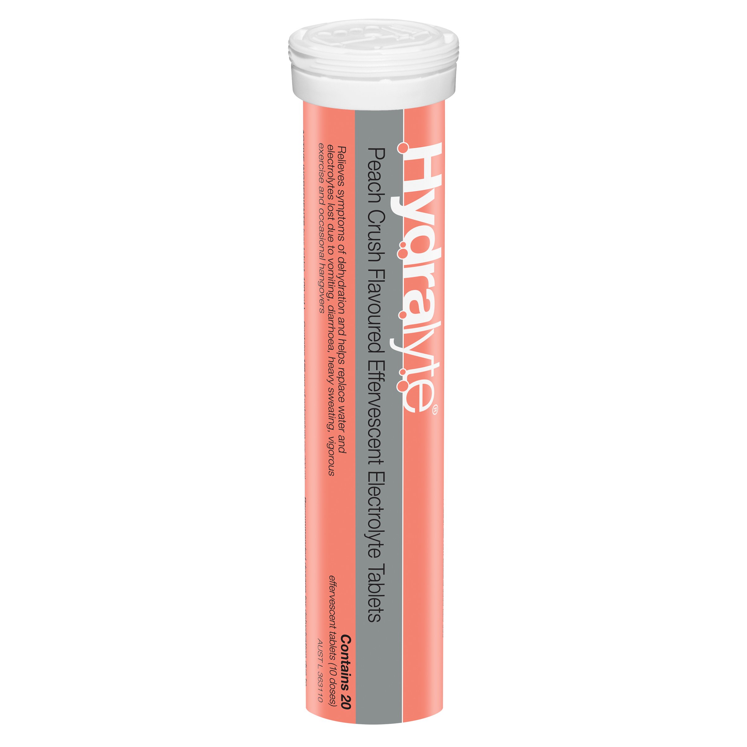 Hydralyte Effervescent Peach Crush 20 tablets - Image 8