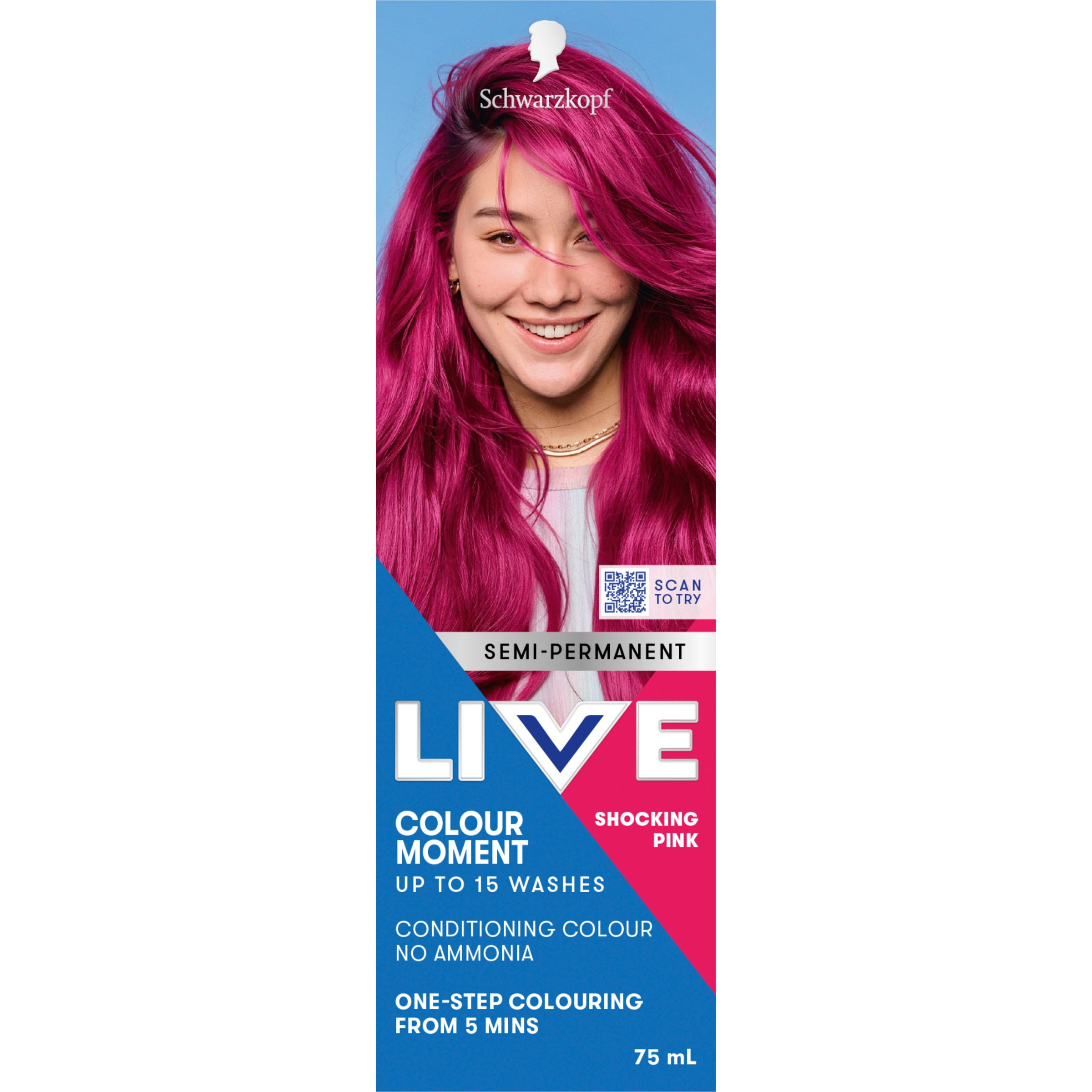 Schwarzkopf LIVE Colour UBs Shocking Pink Semi Permanent 75ml - Image 1