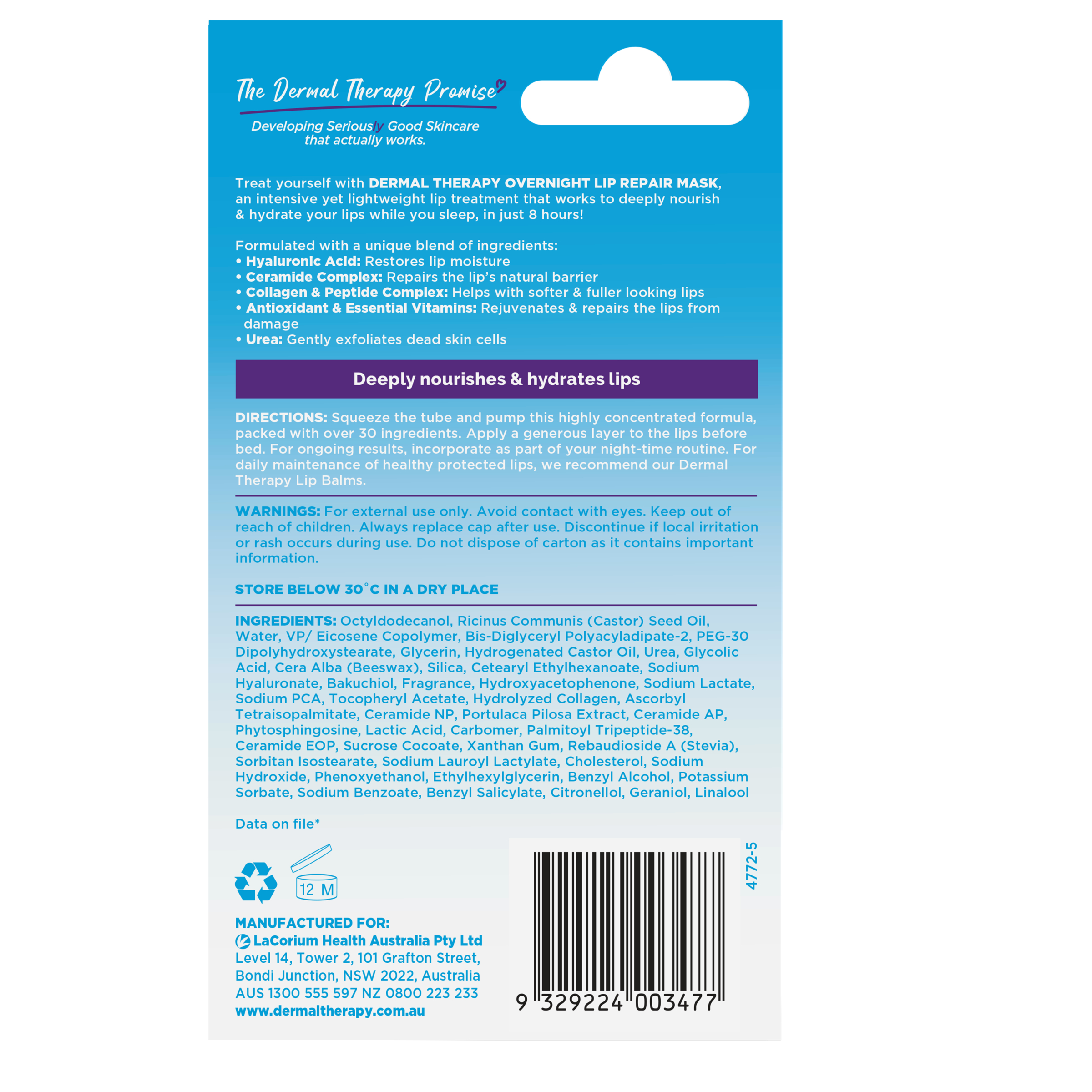Dermal Therapy Overnight Lip Repair 10ml - Image 2