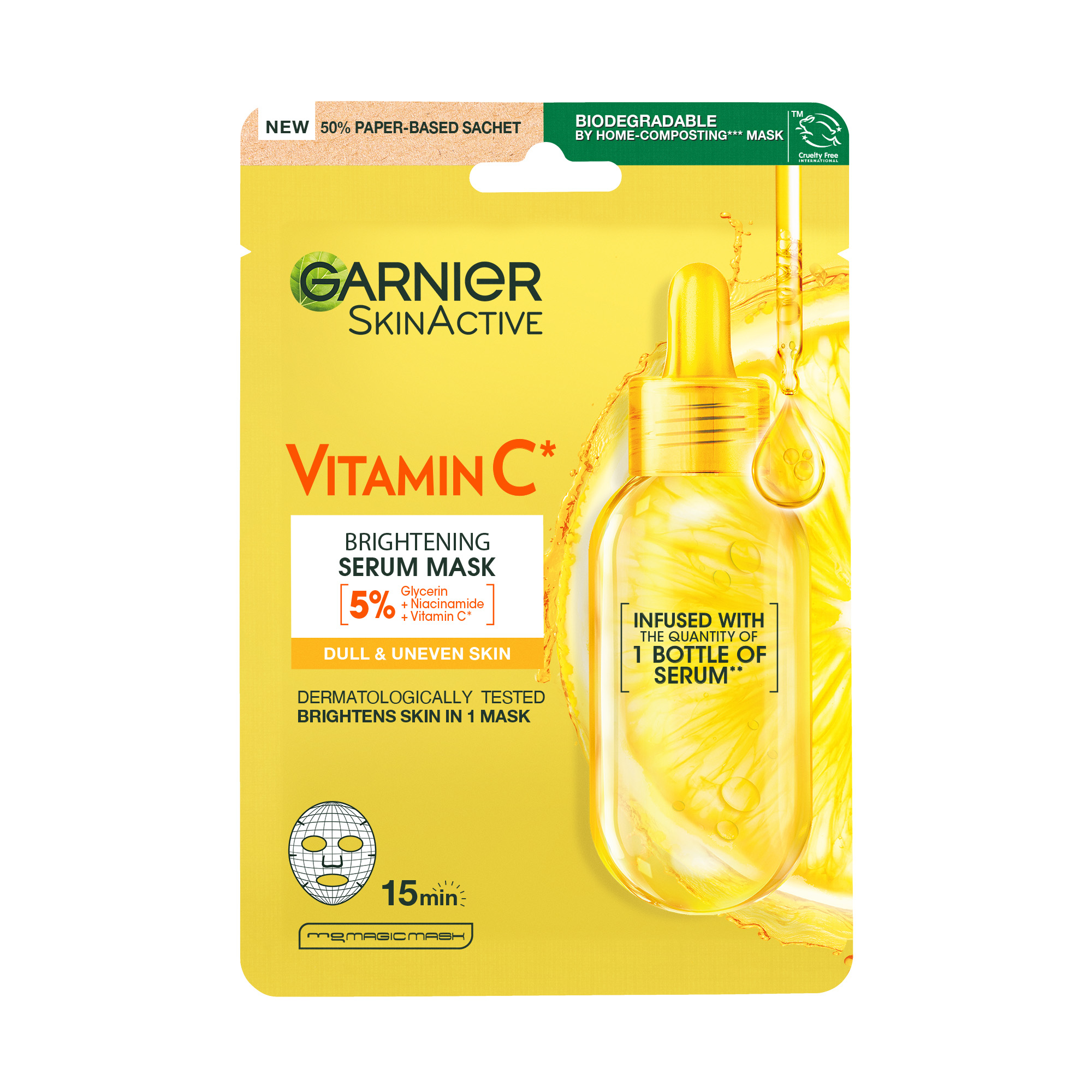Garnier Vitamin C Hydrabomb Tissue Mask 28g - Image 1