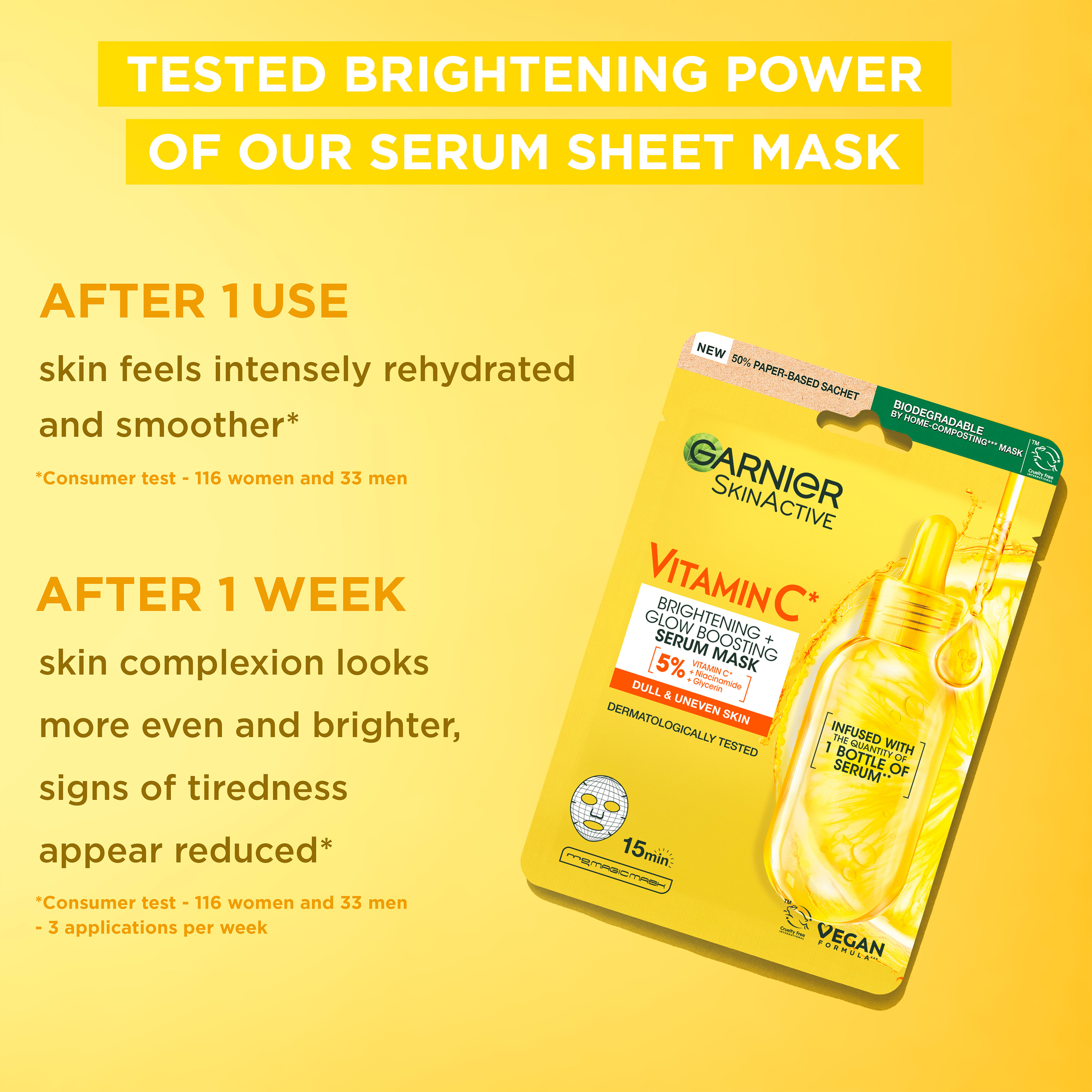 Garnier Vitamin C Hydrabomb Tissue Mask 28g - Image 5