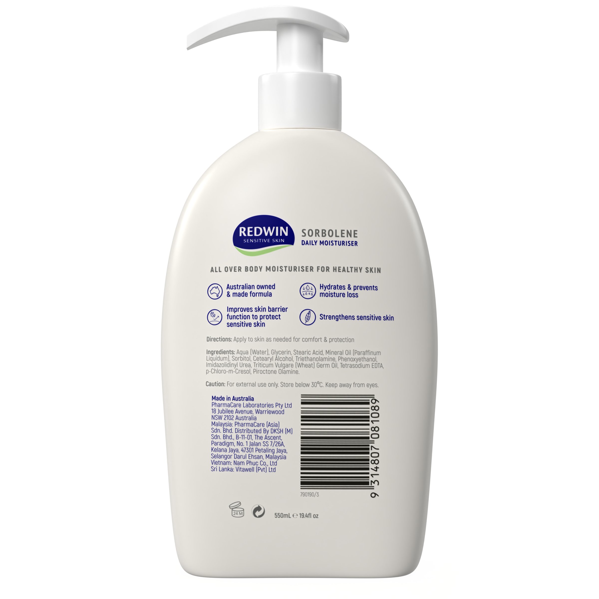 Redwin Sorbolene Moisturiser 550ml - Image 2