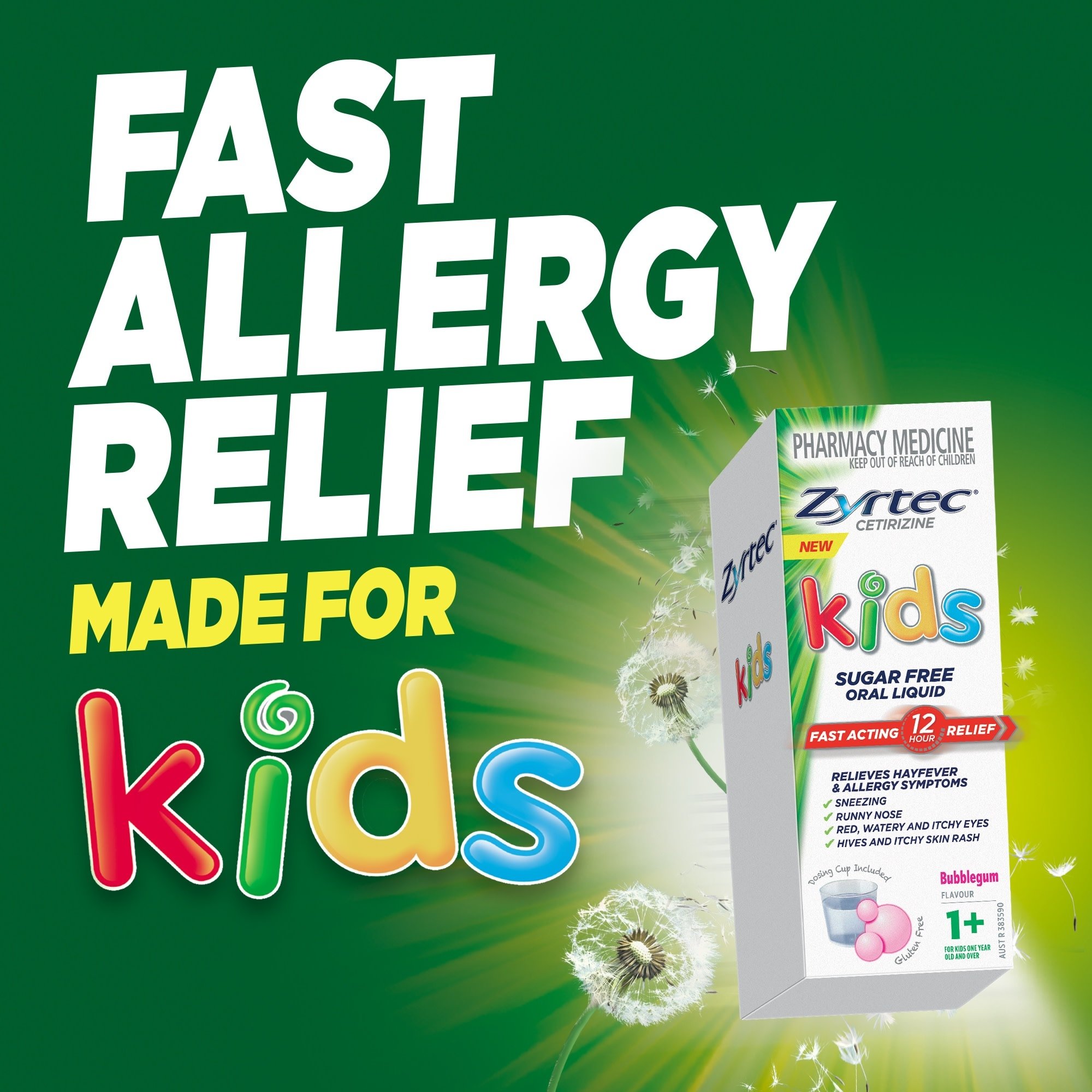 Zyrtec Kids Liquid Bubble Gum 120ml - Image 7