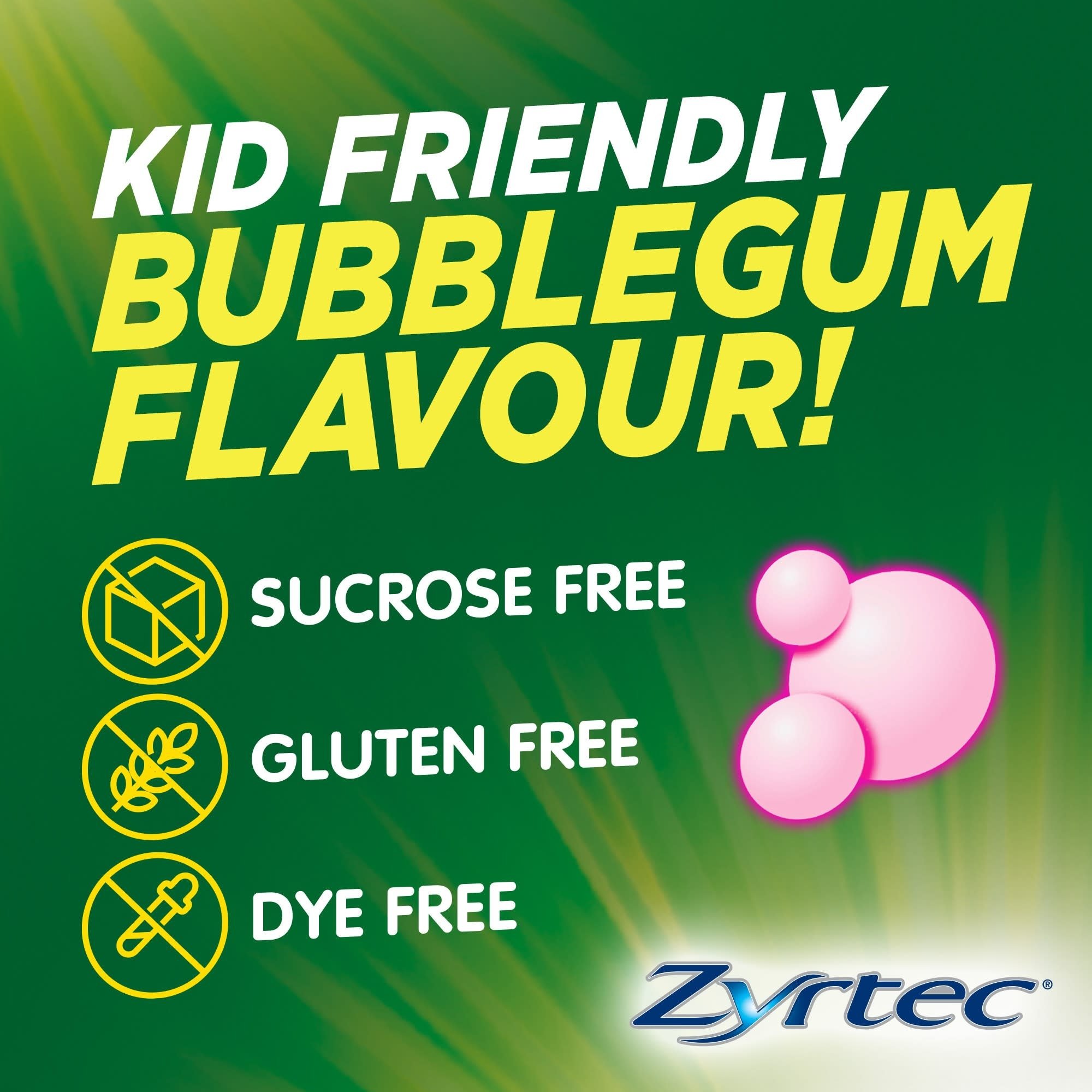 Zyrtec Kids Liquid Bubble Gum 120ml - Image 8