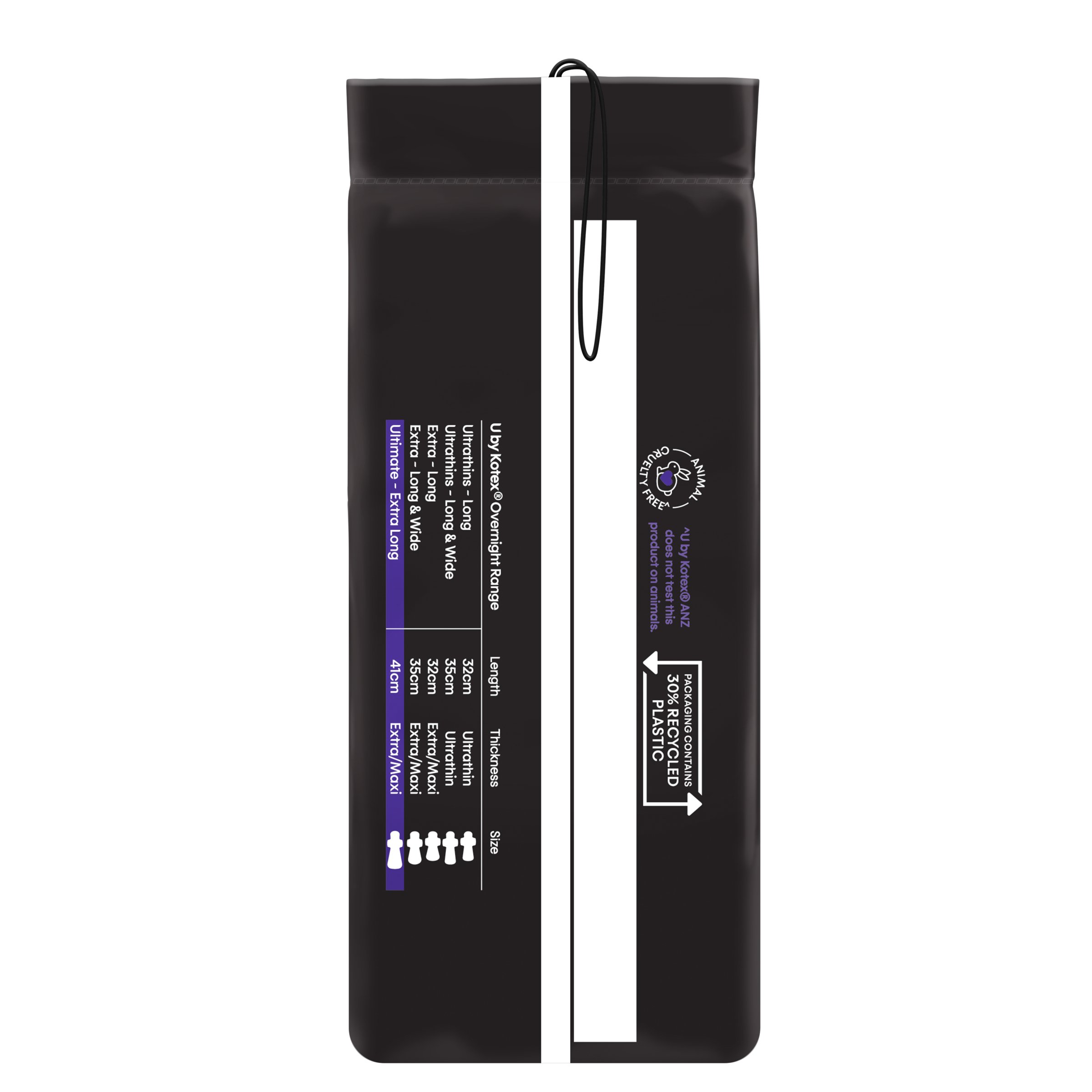 U By Kotex Maxi Ultimate Overnight Wing 6 - 41cm - Image 3