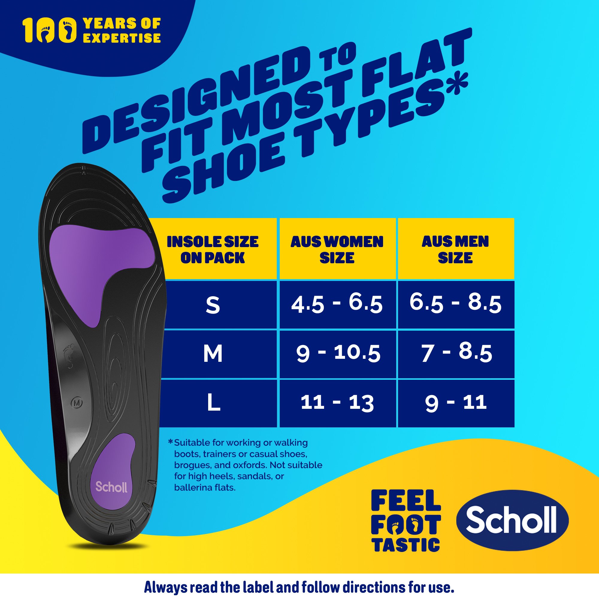 Scholl In Balance Pain Relief Plantar Fasciitis Orthotics - Medium 1 pair - Image 6