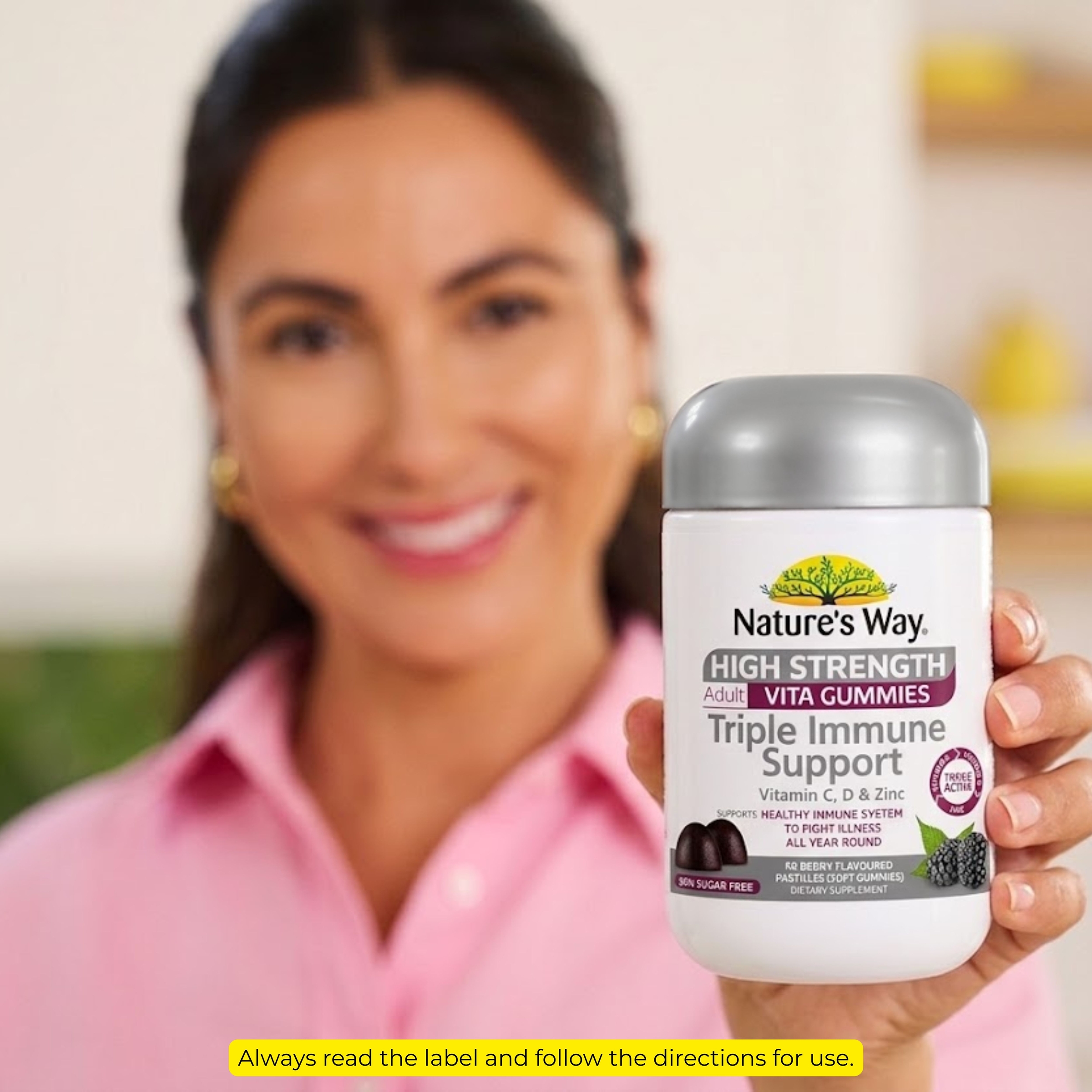 Nature's Way High Strength Adult Vita Gummies Triple Immune Support 50 pastiles - Image 5