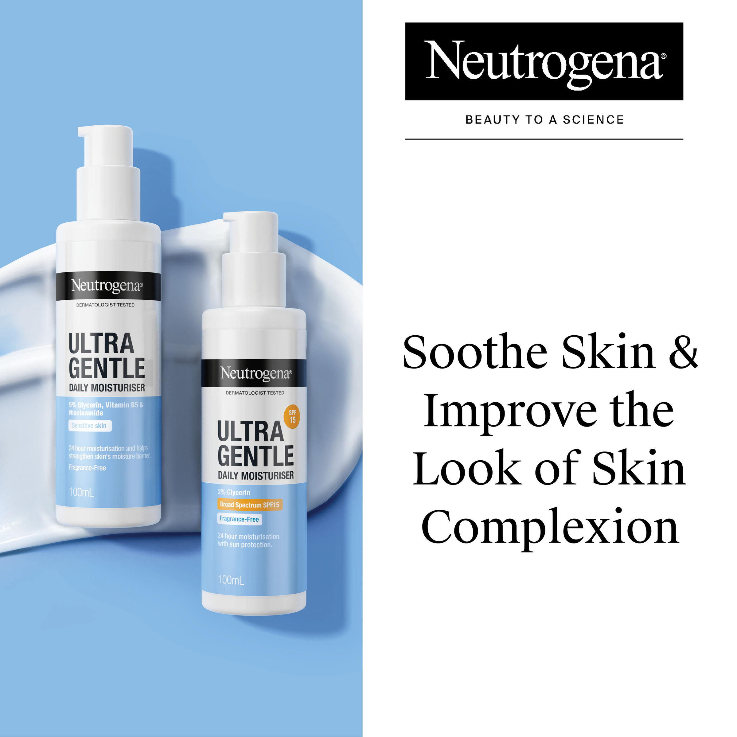Neutrogena Ultra Gentle Moisturiser SPF15 - 100ml - Image 13