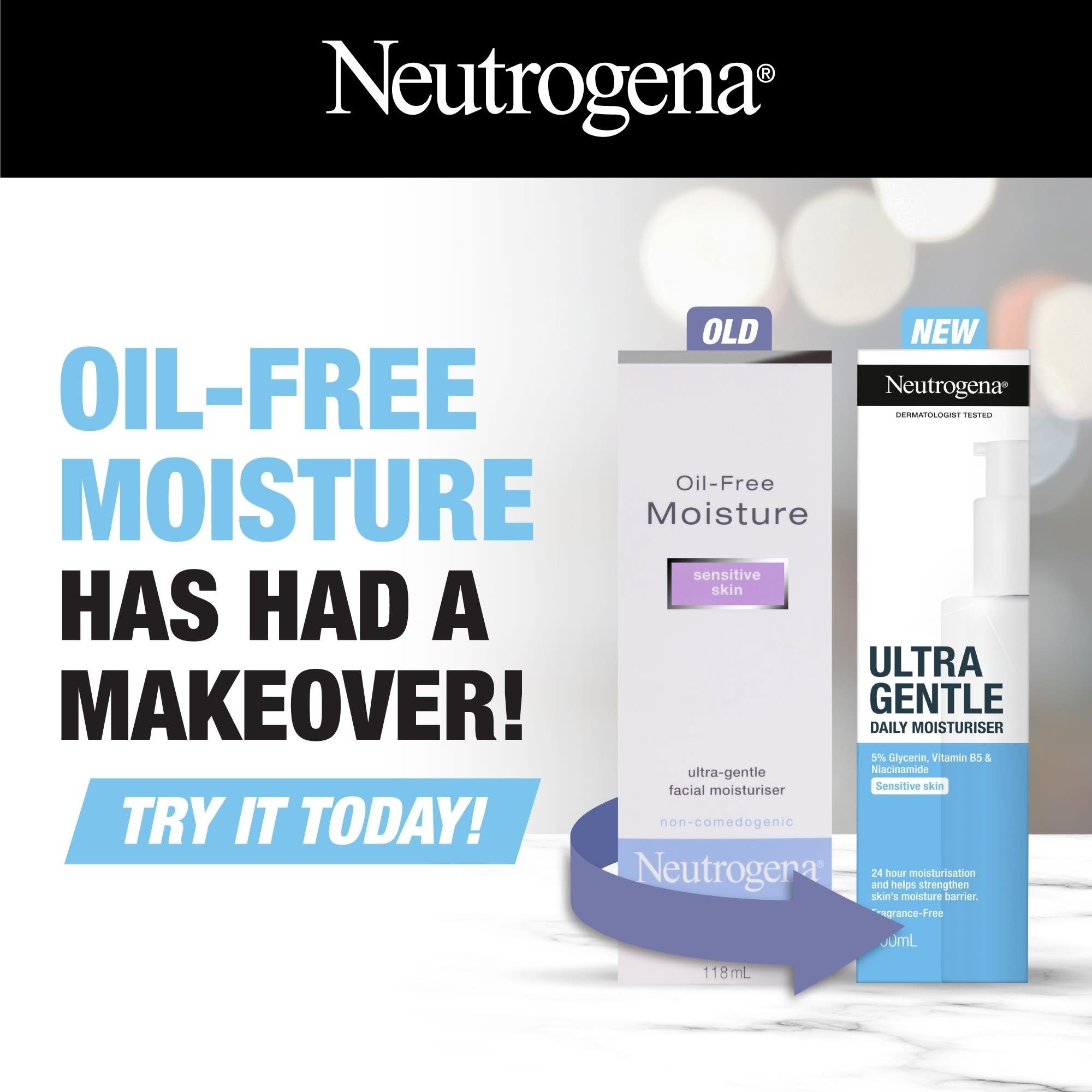 Neutrogena Ultra Gentle Daily Moisturiser 100ml - Image 11
