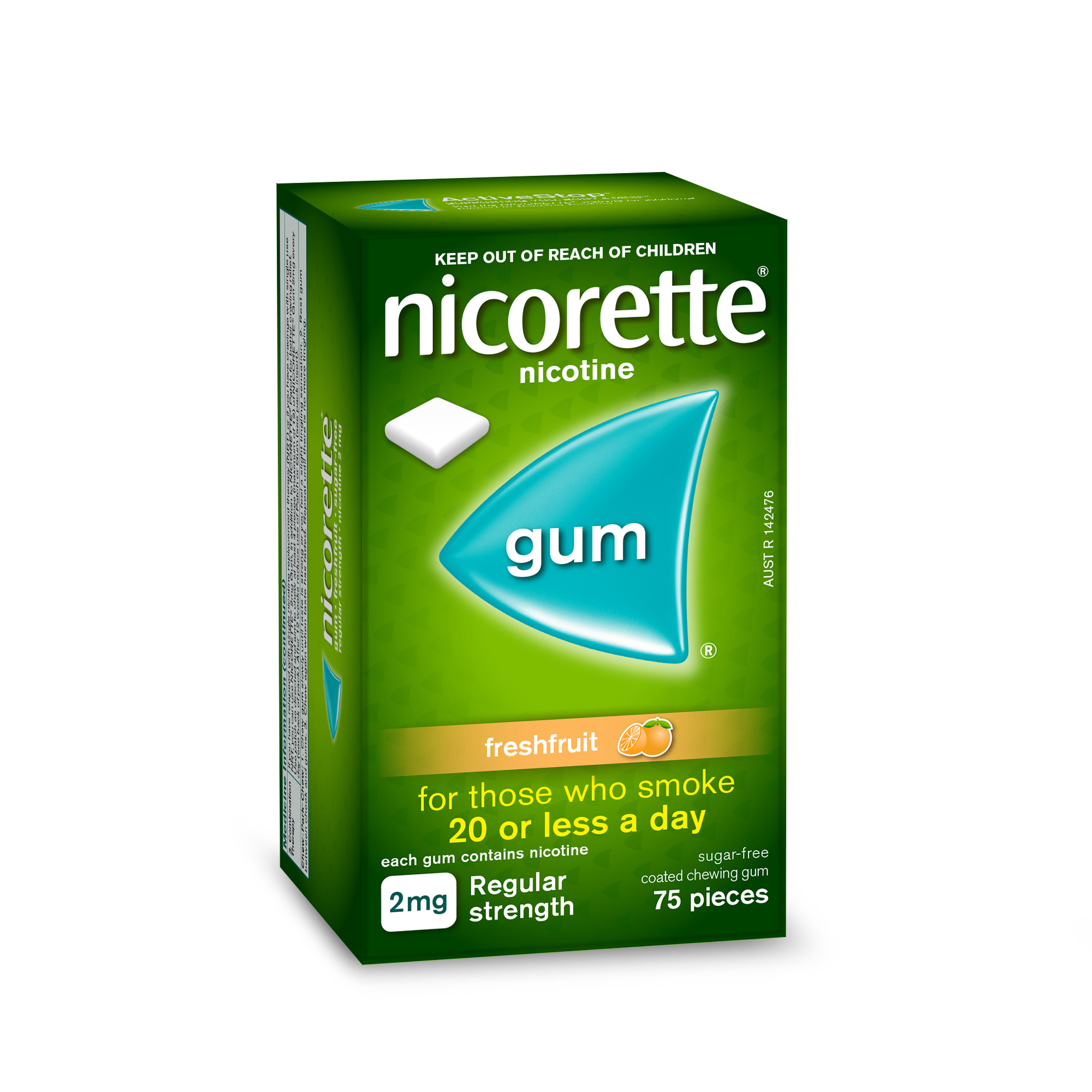 Nicorette Gum Freshfruit 2mg 75 pieces - Image 2