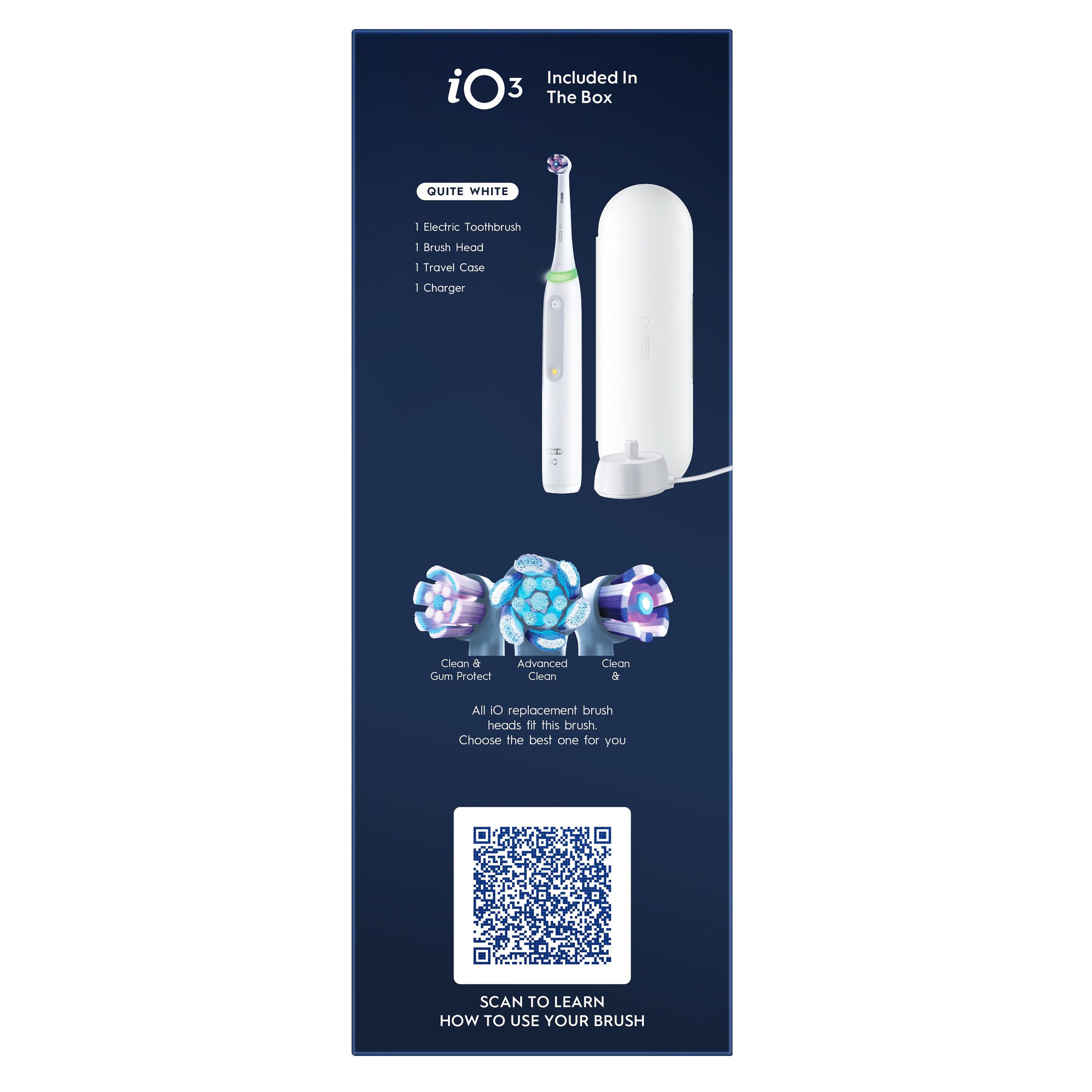 Oral-B iO 3 Clean & Whiten Quite White Electric Toothbrush 1 each - Image 5