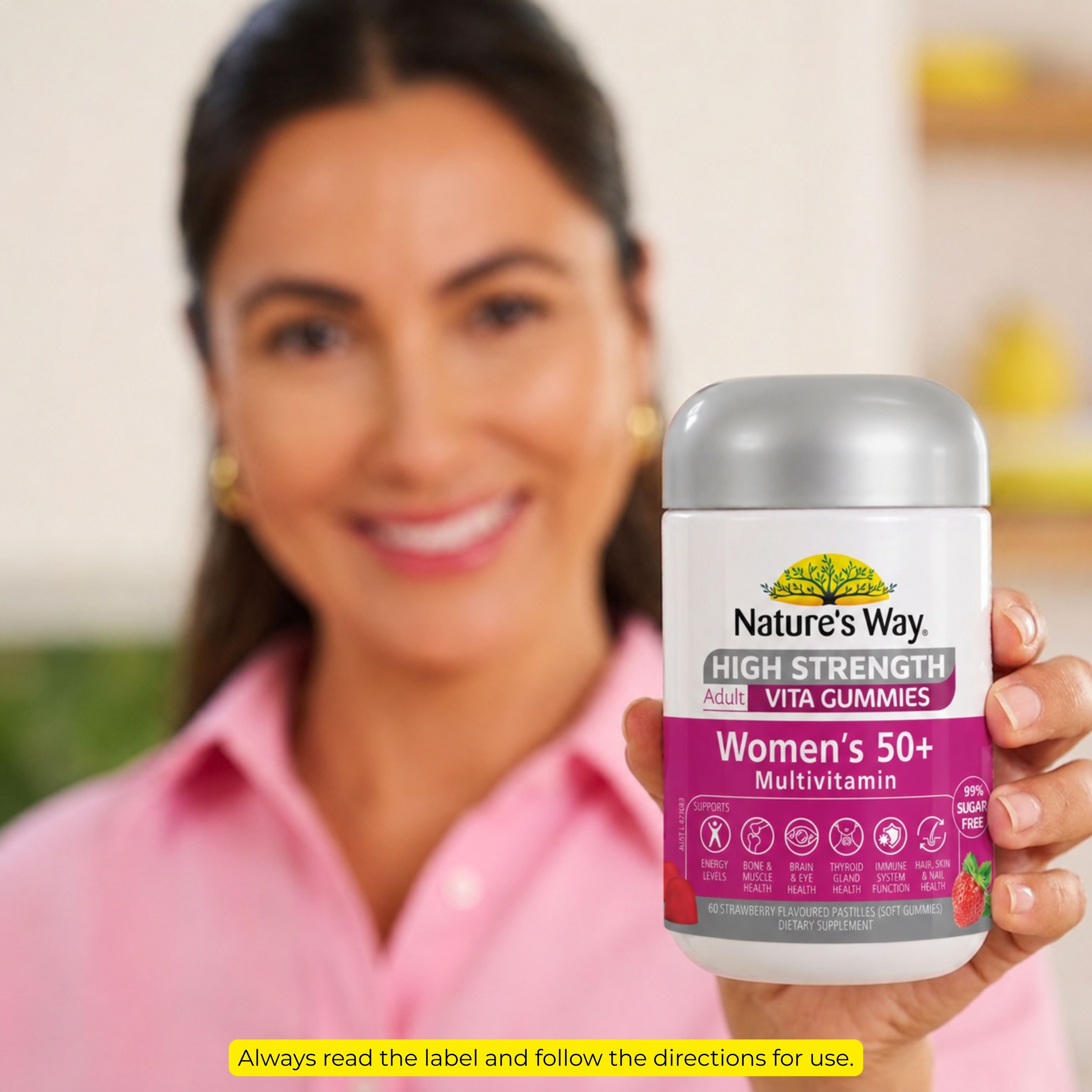 Nature's Way High Strength Adult Vita Gummies Women's 50+ Multivitamin 50 pastiles - Image 5