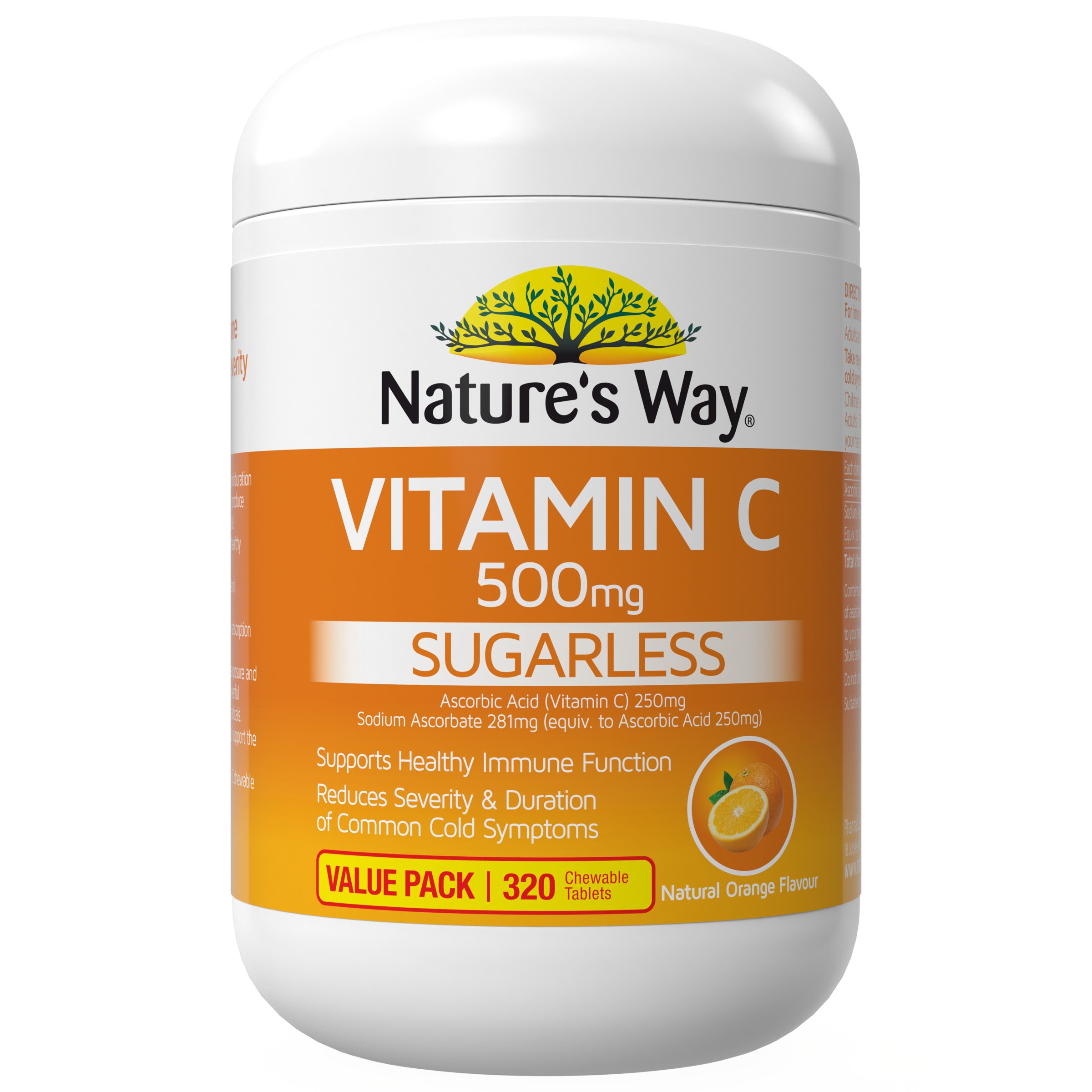 Nature's Way Vitamin C 500mg 320 chewable tablets - Image 1