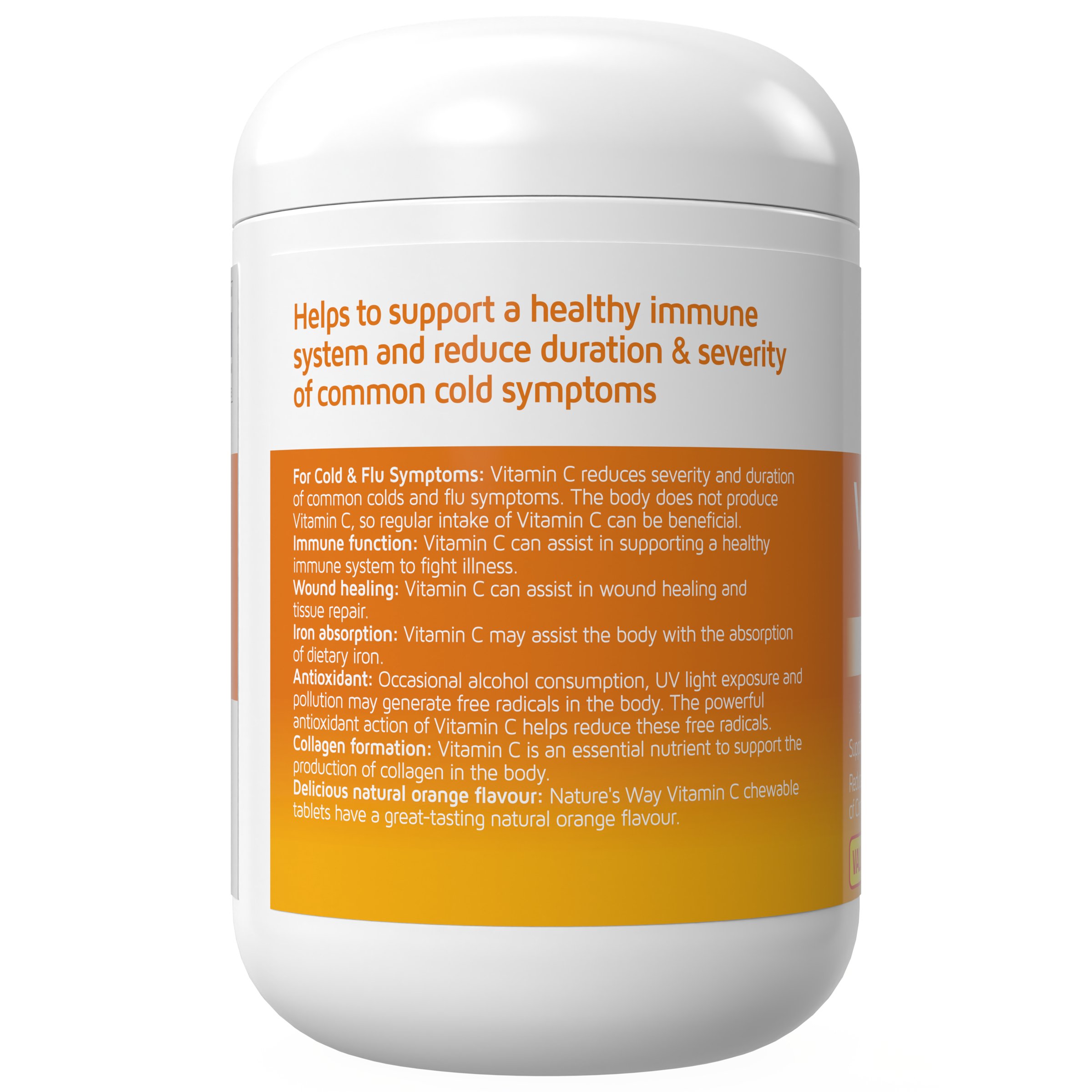 Nature's Way Vitamin C 500mg 320 chewable tablets - Image 3