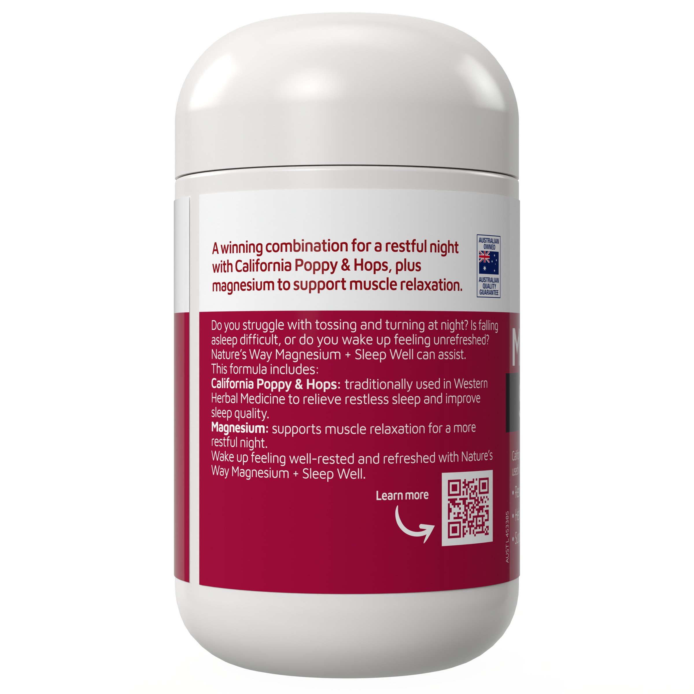 Nature's Way Magnesium + Sleep Well 60 tablets - Image 2