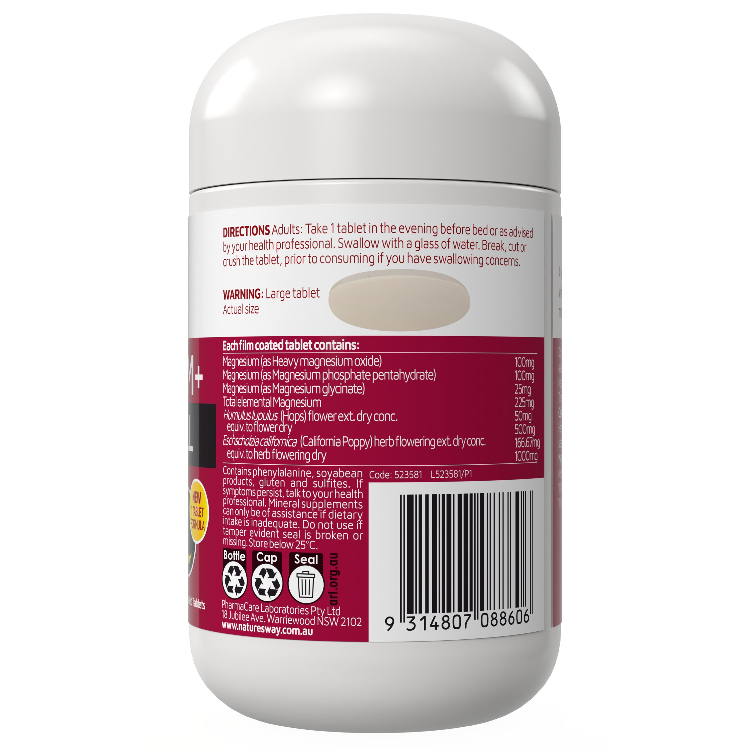 Nature's Way Magnesium + Sleep Well 60 tablets - Image 3