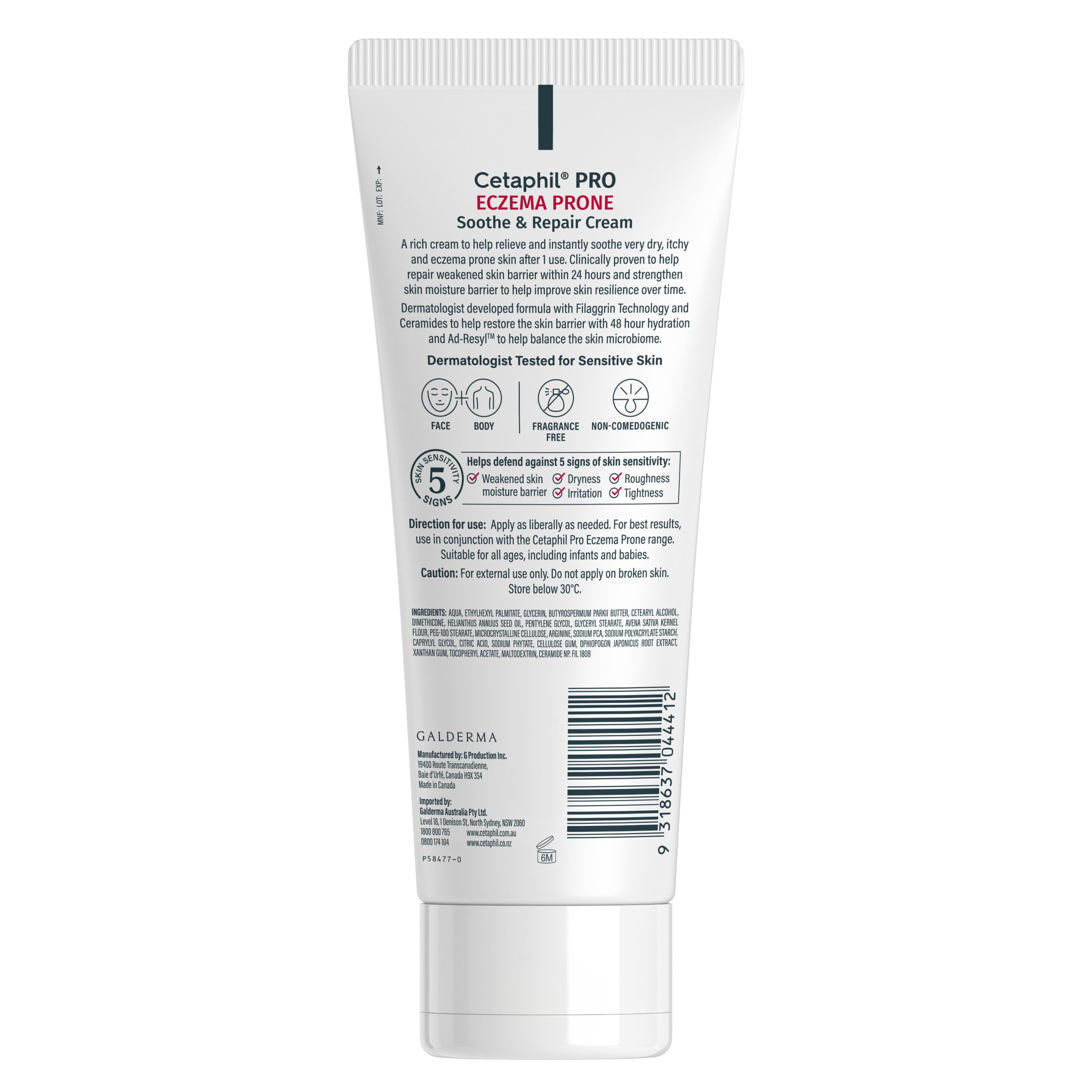 Cetaphil Pro Eczema Prone Soothe & Repair Cream 226g - Image 2