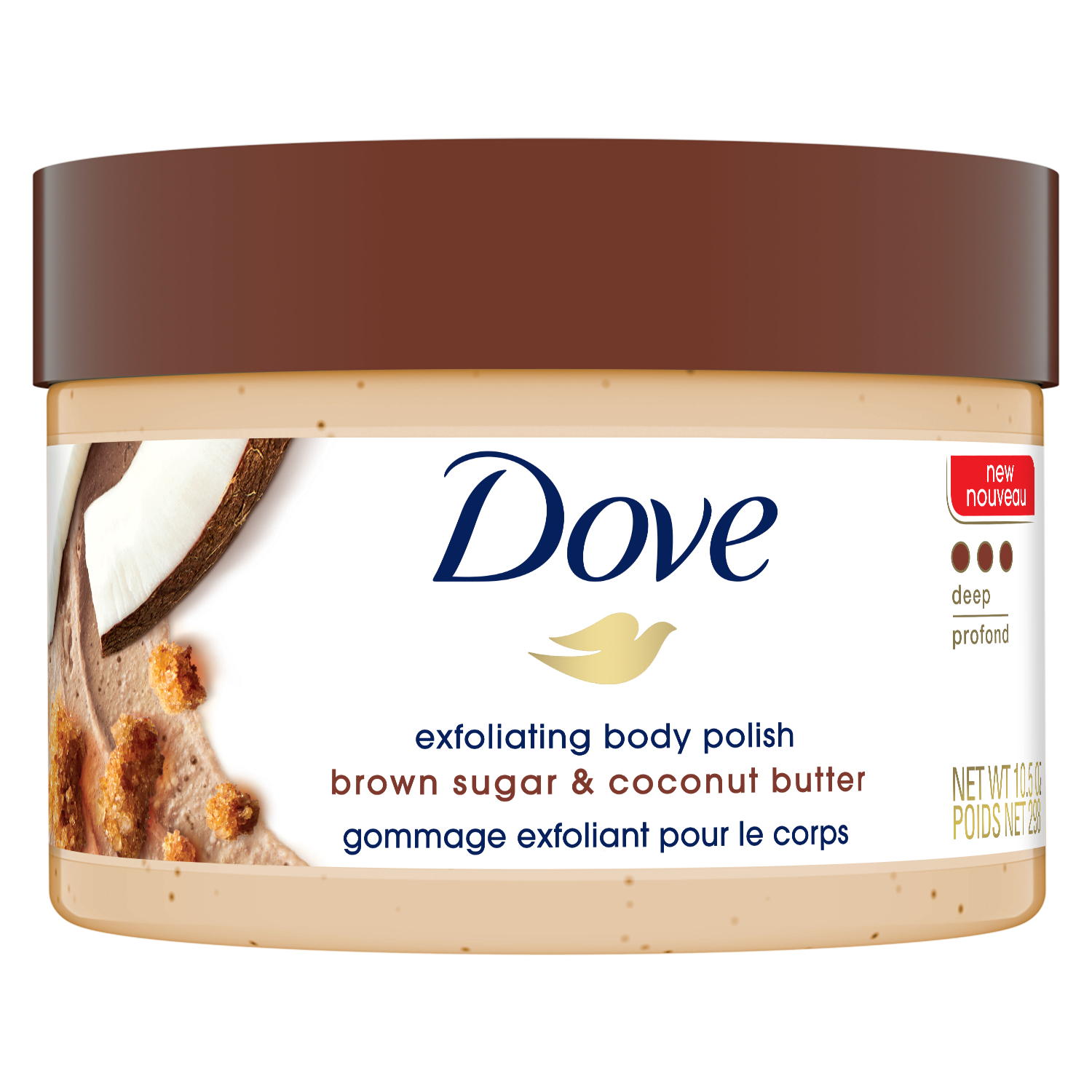 Dove Exfoliating Body Polish Brown Sugar & Coconut Butter 298g - Image 1