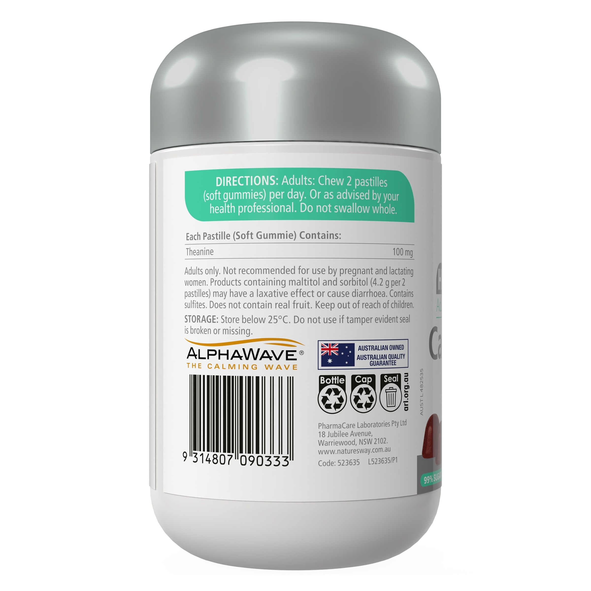 Nature's Way High Strength Adult Vita Gummies Calm & Focus L-Theanine 50 pastilles - Image 3