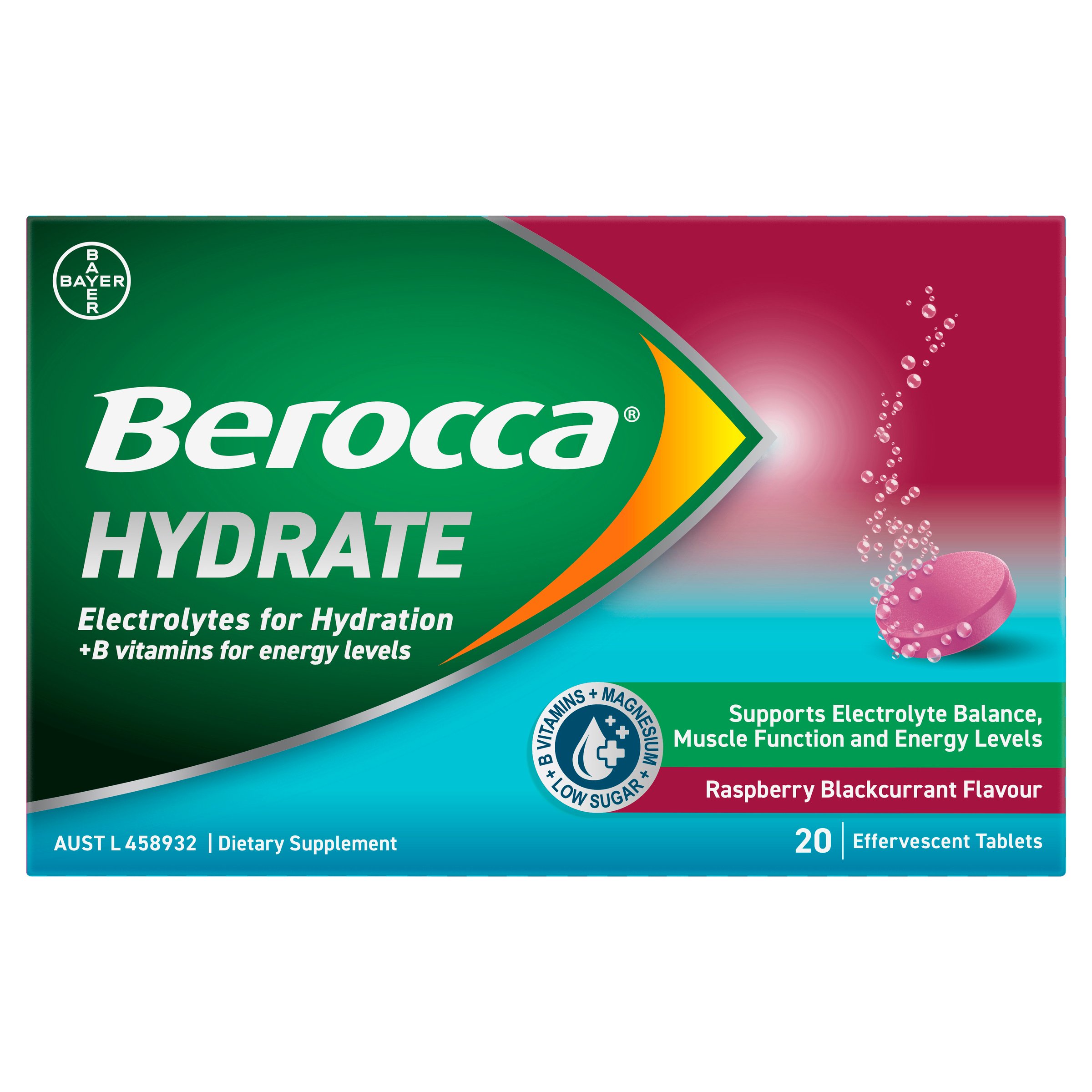 Berocca Hydrate Blackcurrant 20 tablet - Image 1