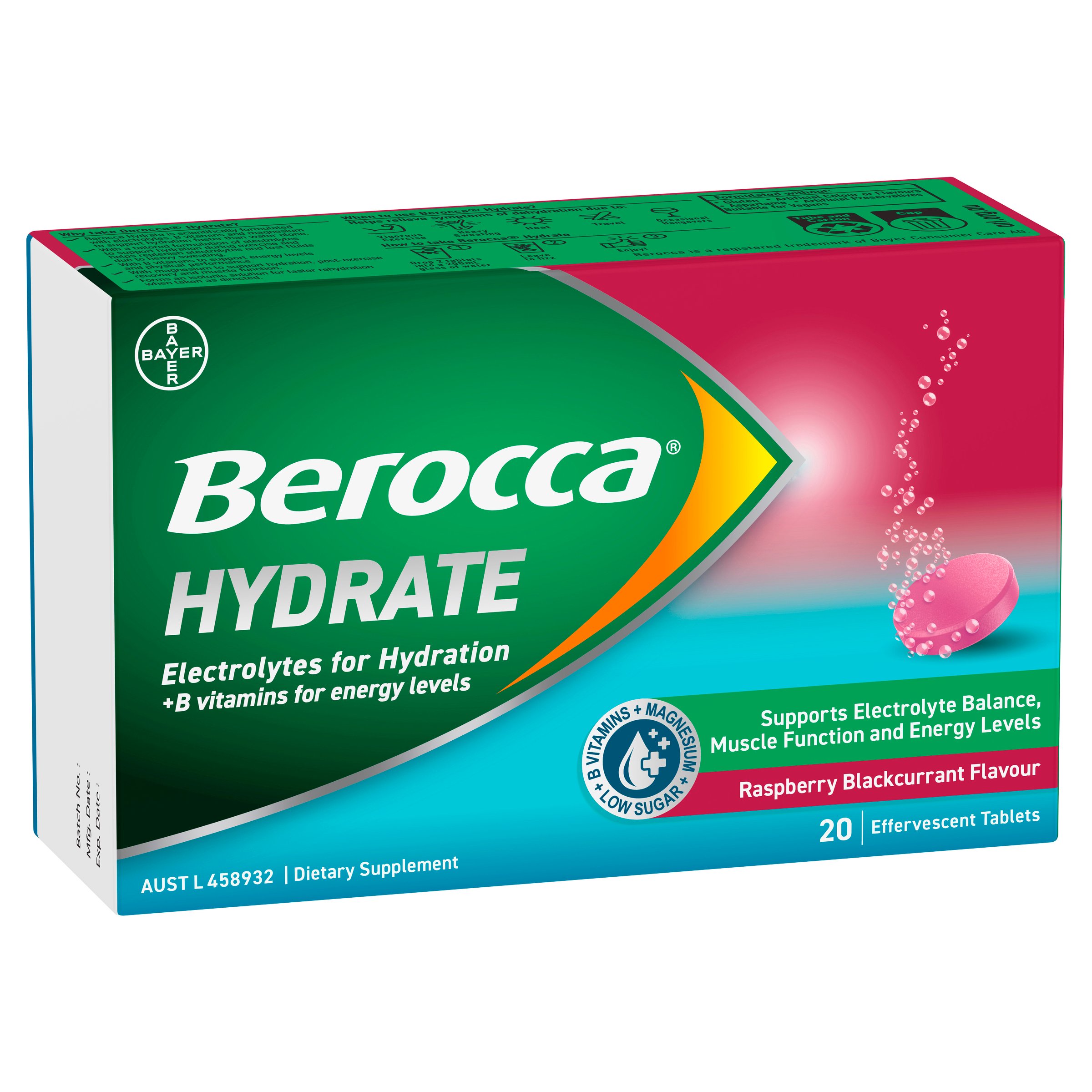 Berocca Hydrate Blackcurrant 20 tablet - Image 9