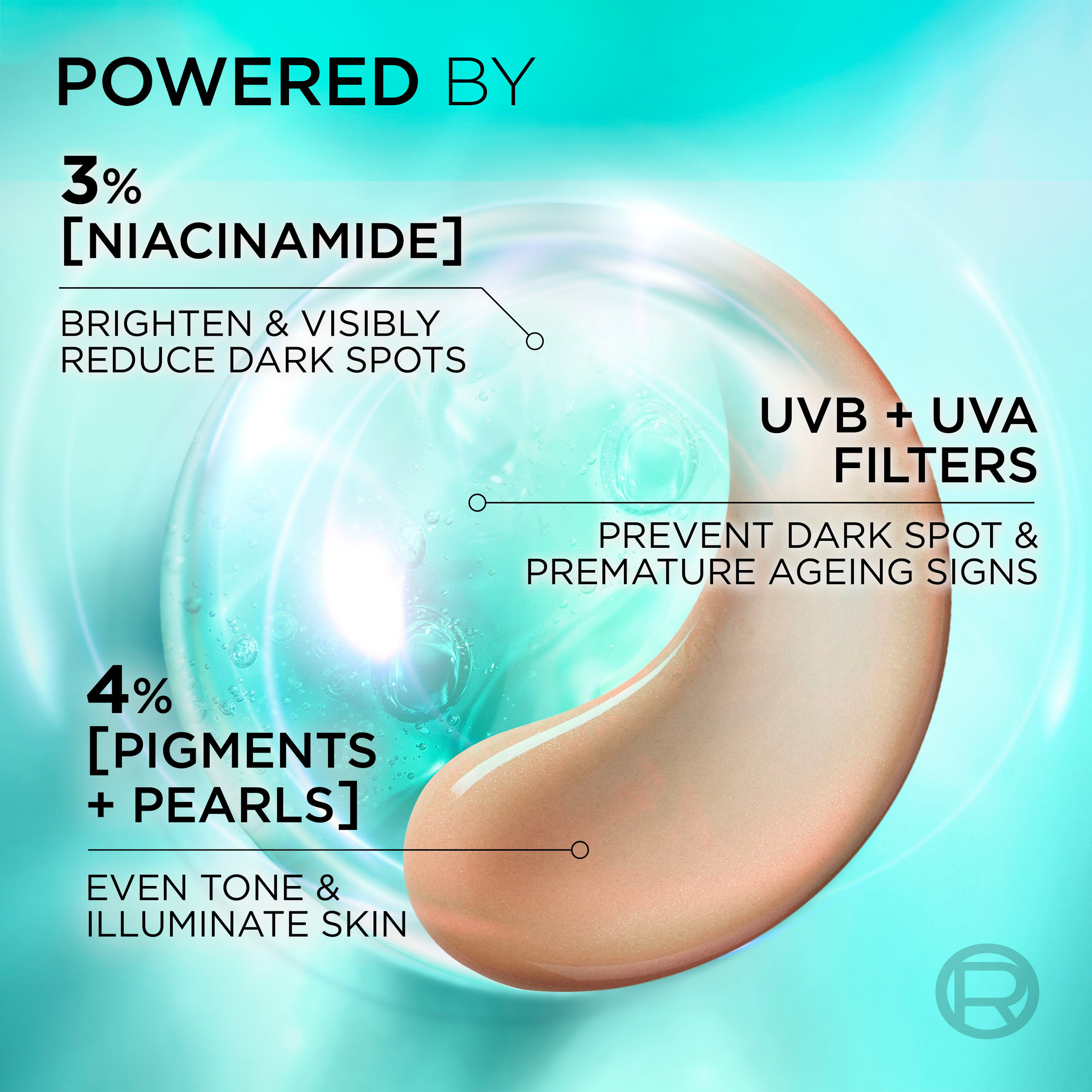 L'Oreal Paris Bright Reveal SPF 50 Tinted Fluid Light 50ml - Image 4