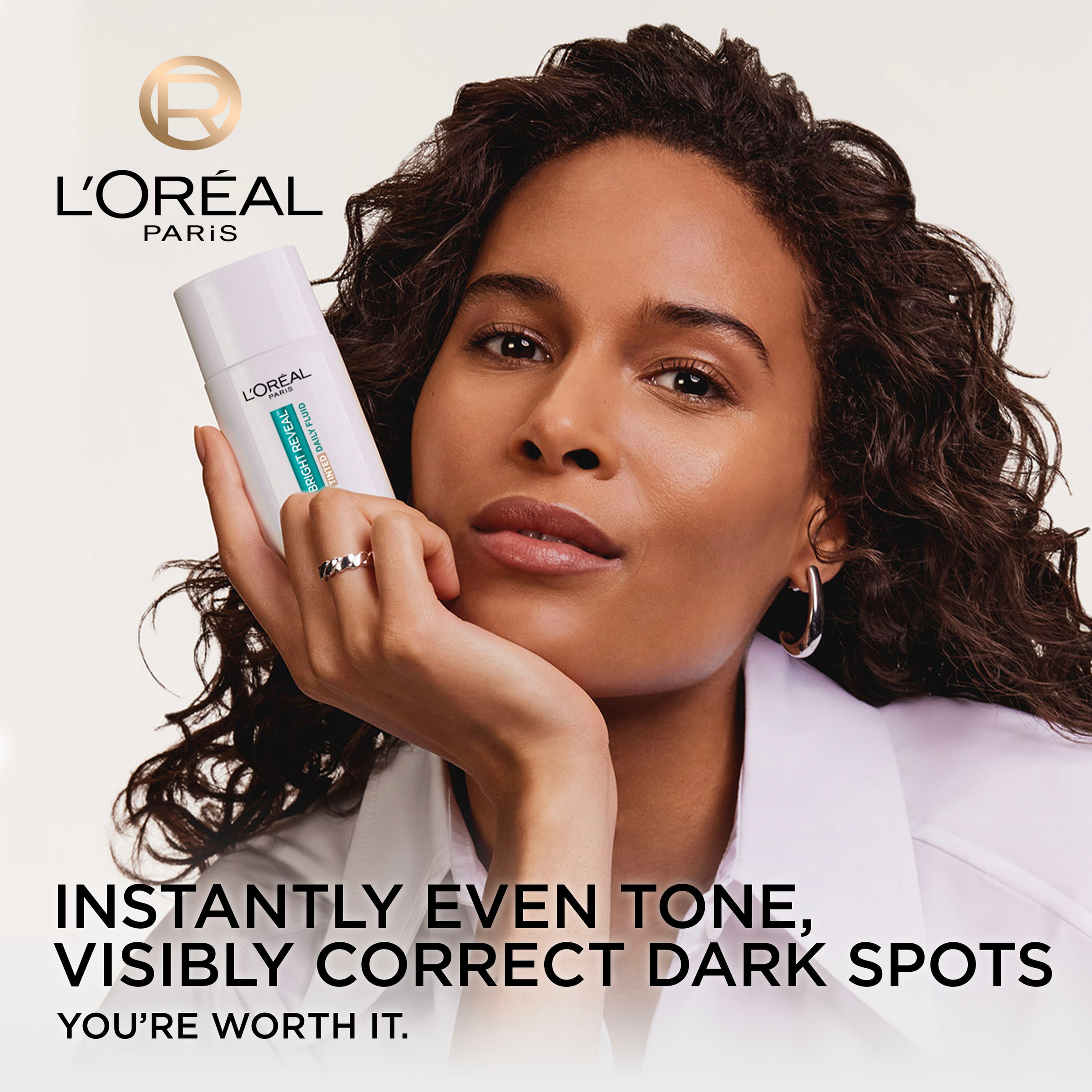 L'Oreal Paris Bright Reveal SPF50 Tinted Fluid Medium 50ml - Image 5