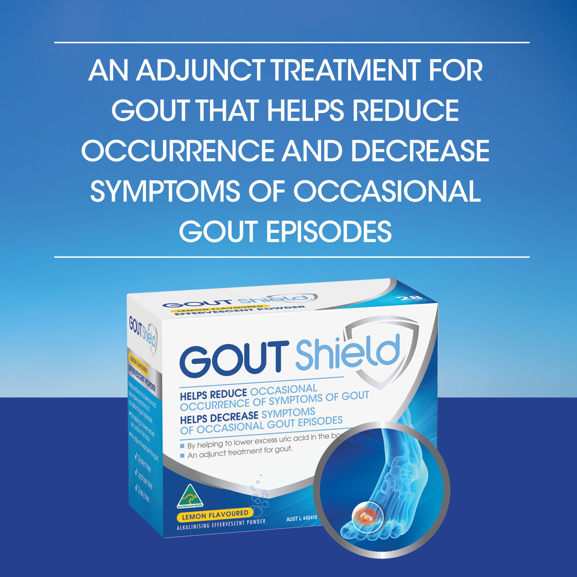Gout Shield Effervescent Powder Lemon Flavoured 28 sachets - Image 8