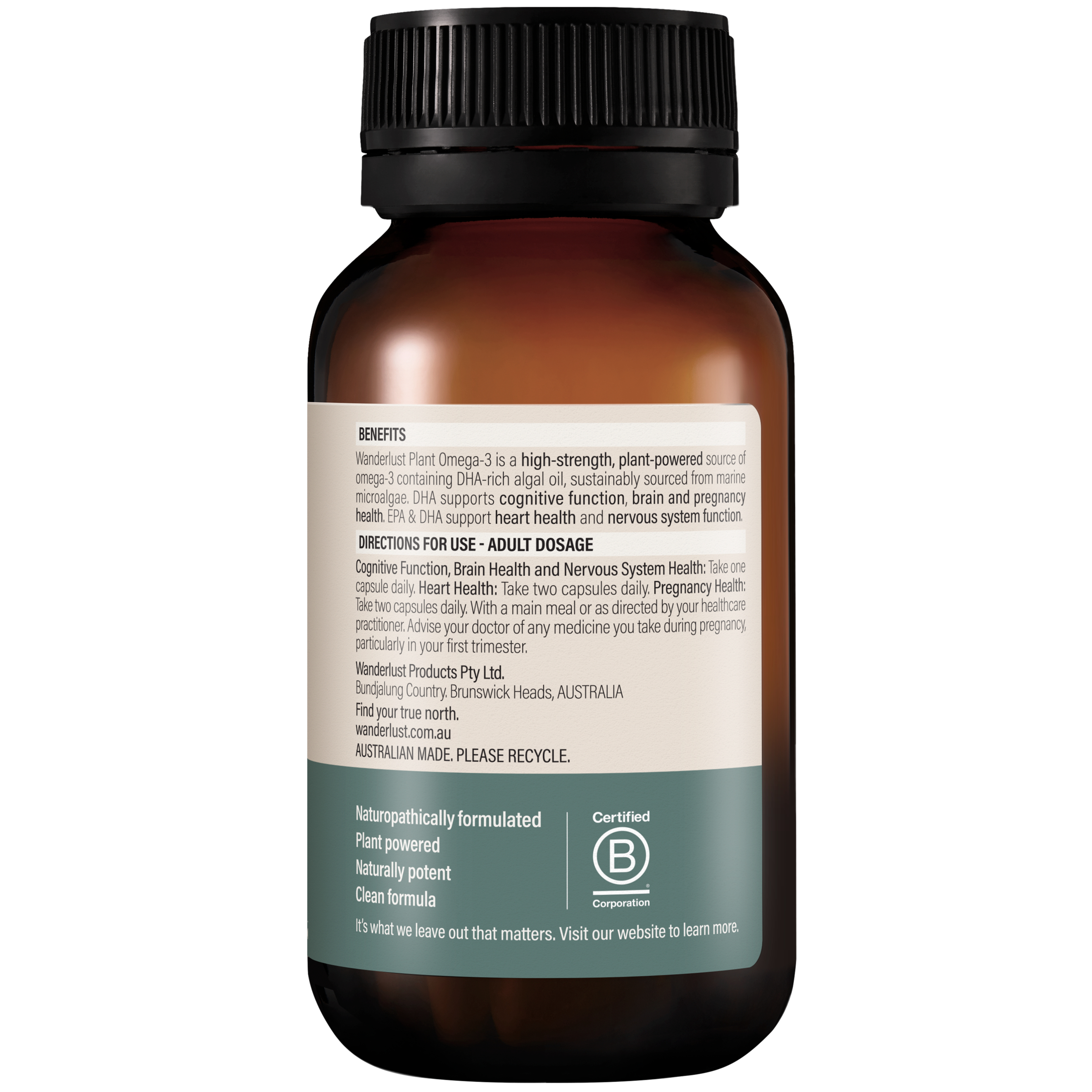 Wanderlust Plant Omega-3 - 60 capsules - Image 3