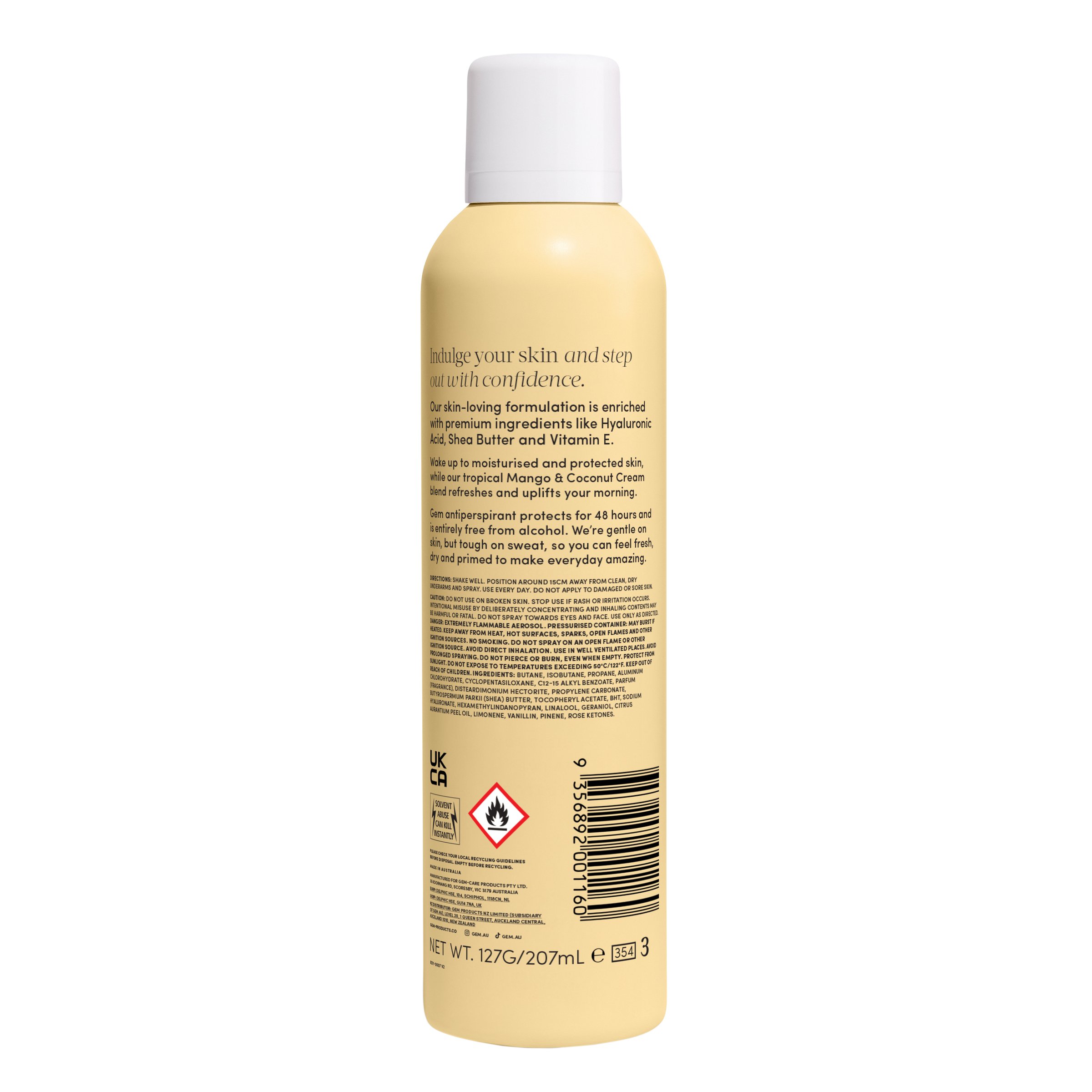 Gem Skin-Loving Deodorant Mango & Coconut Cream 127g - Image 2