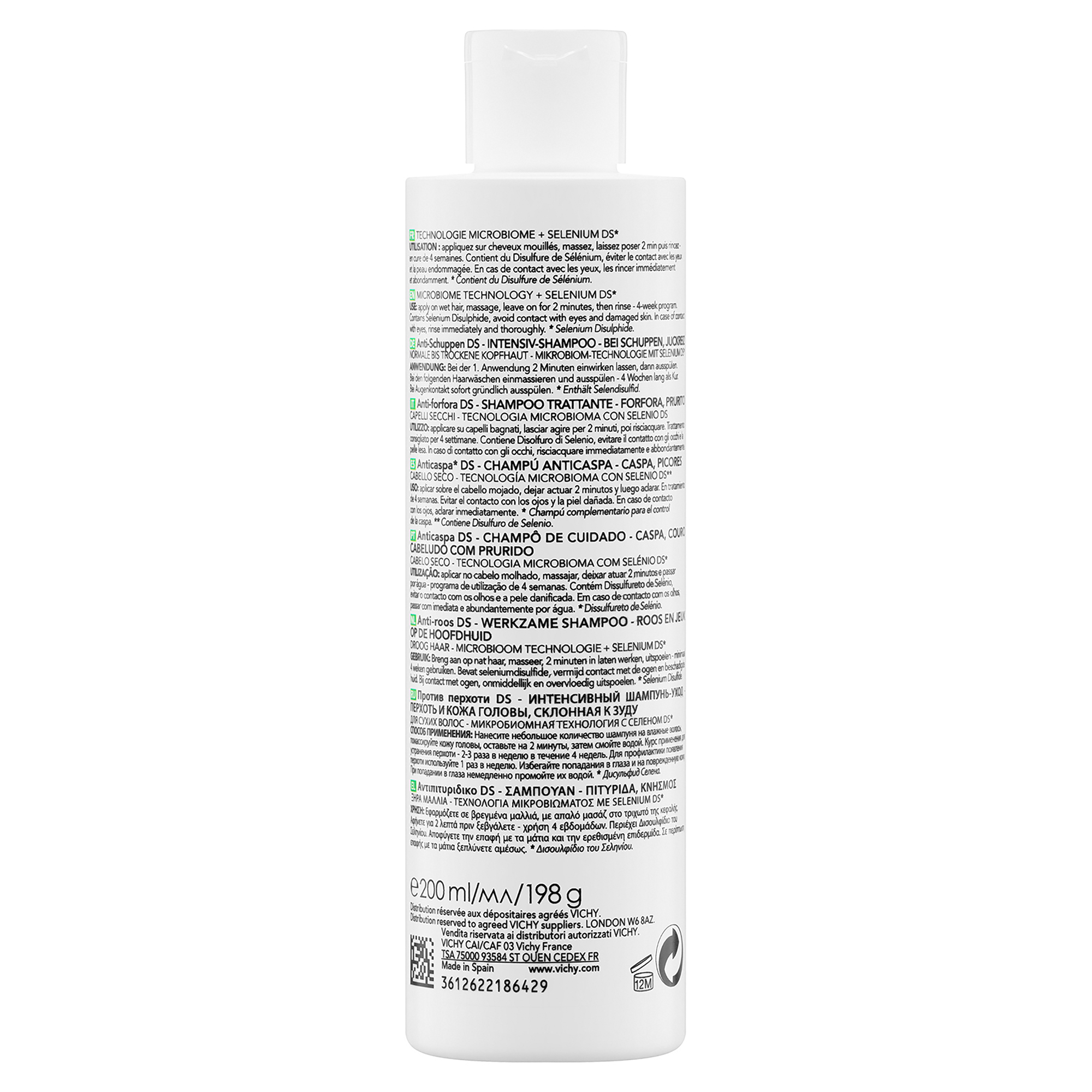 Dercos Anti-Dandruff Dandruff Shampoo Dry Hair 200ml - Image 2