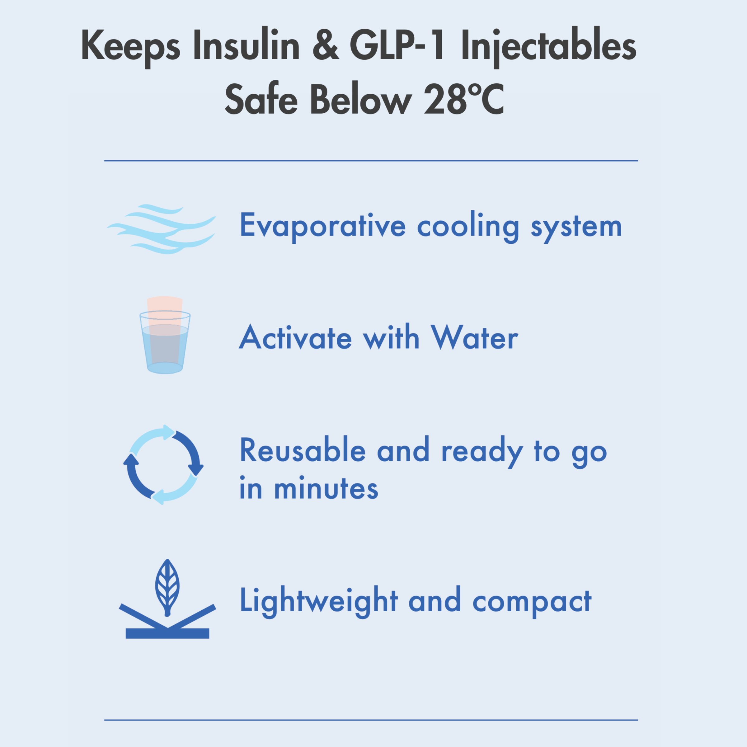 Glucology Insulin Pen Cooling Pouch Large Black 1 each - Image 4