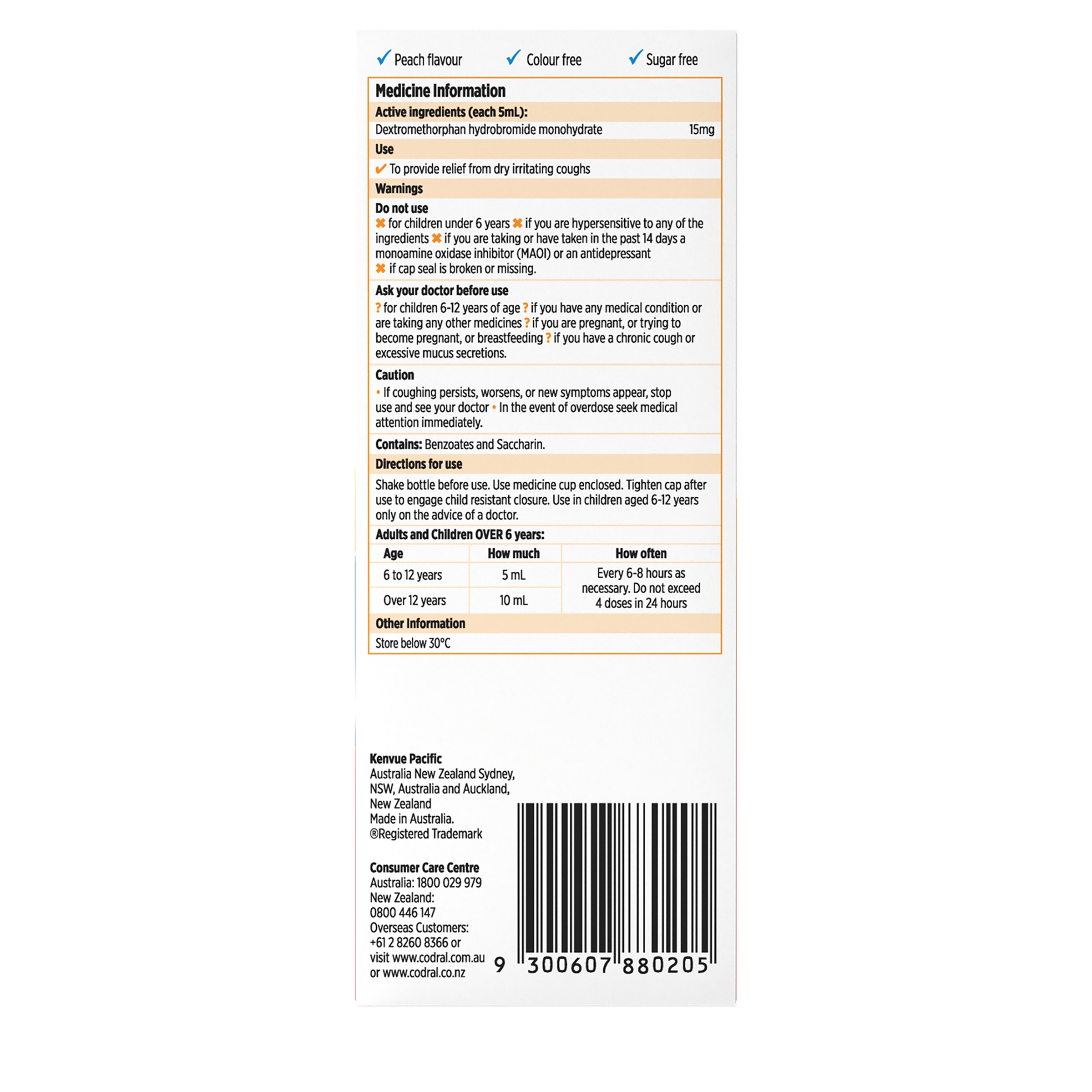 Codral Dry Irritating Cough Forte Strength 200ml - Image 2