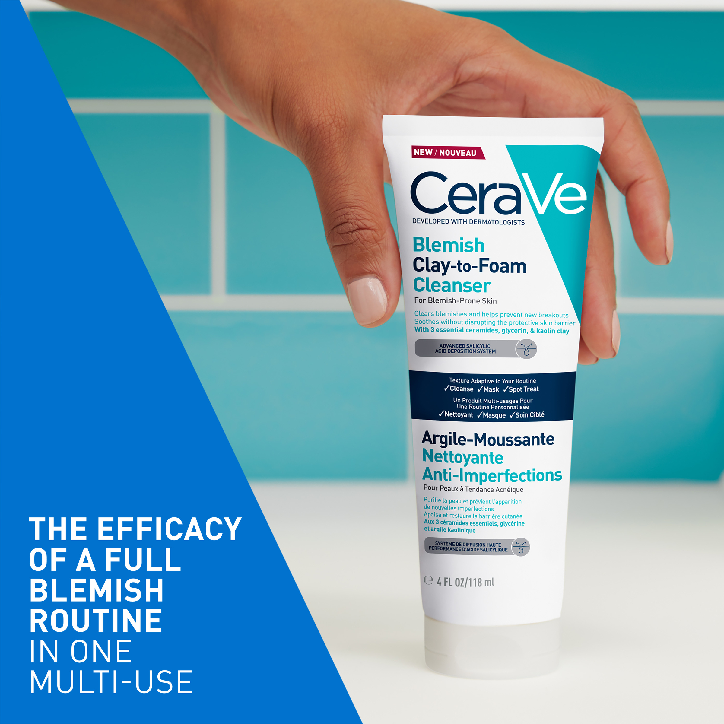 CeraVe Blemish Clay-To-Foam Cleanser 118ml - Image 6