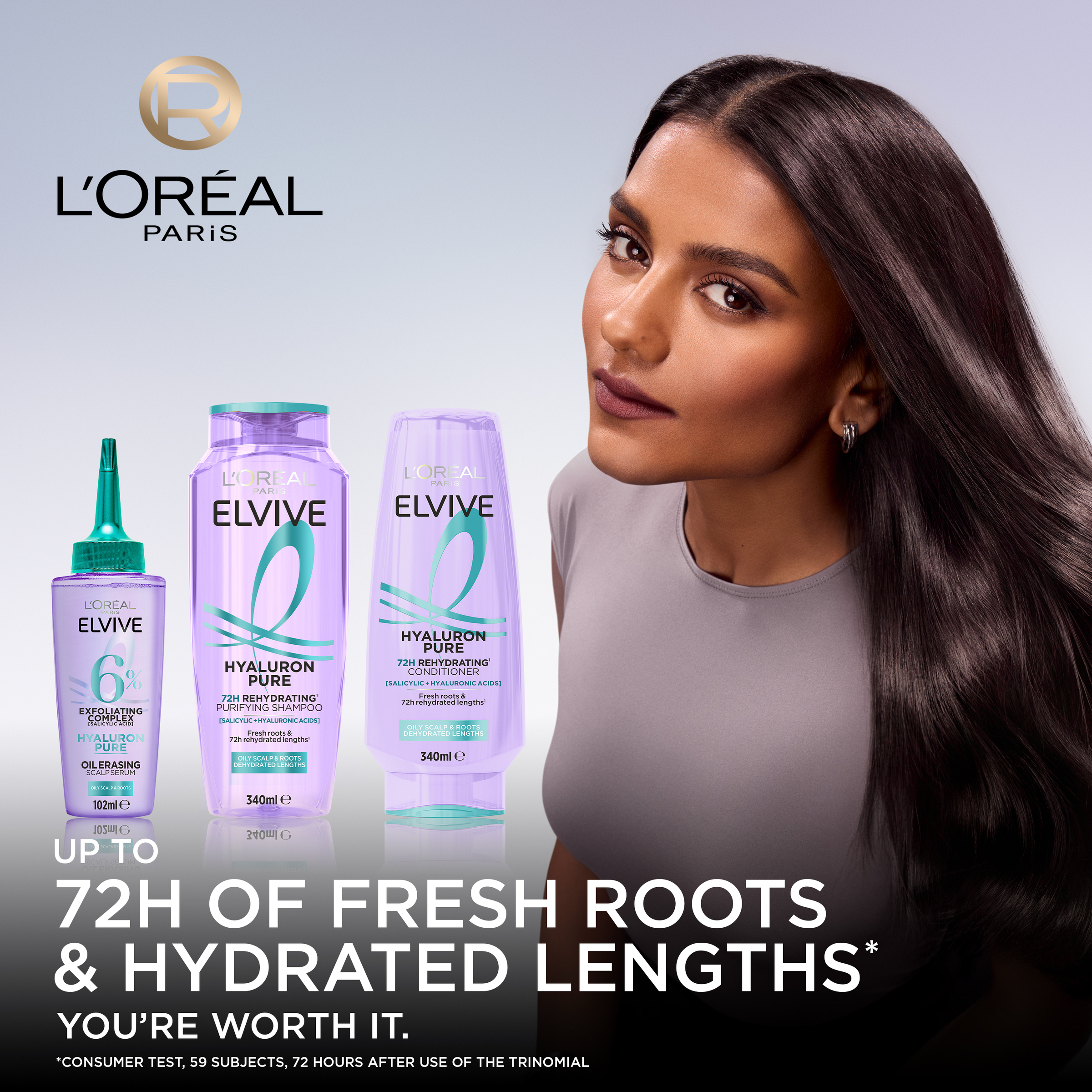 L'Oreal Paris Hyaluron Pure Conditioner 340ml - Image 2