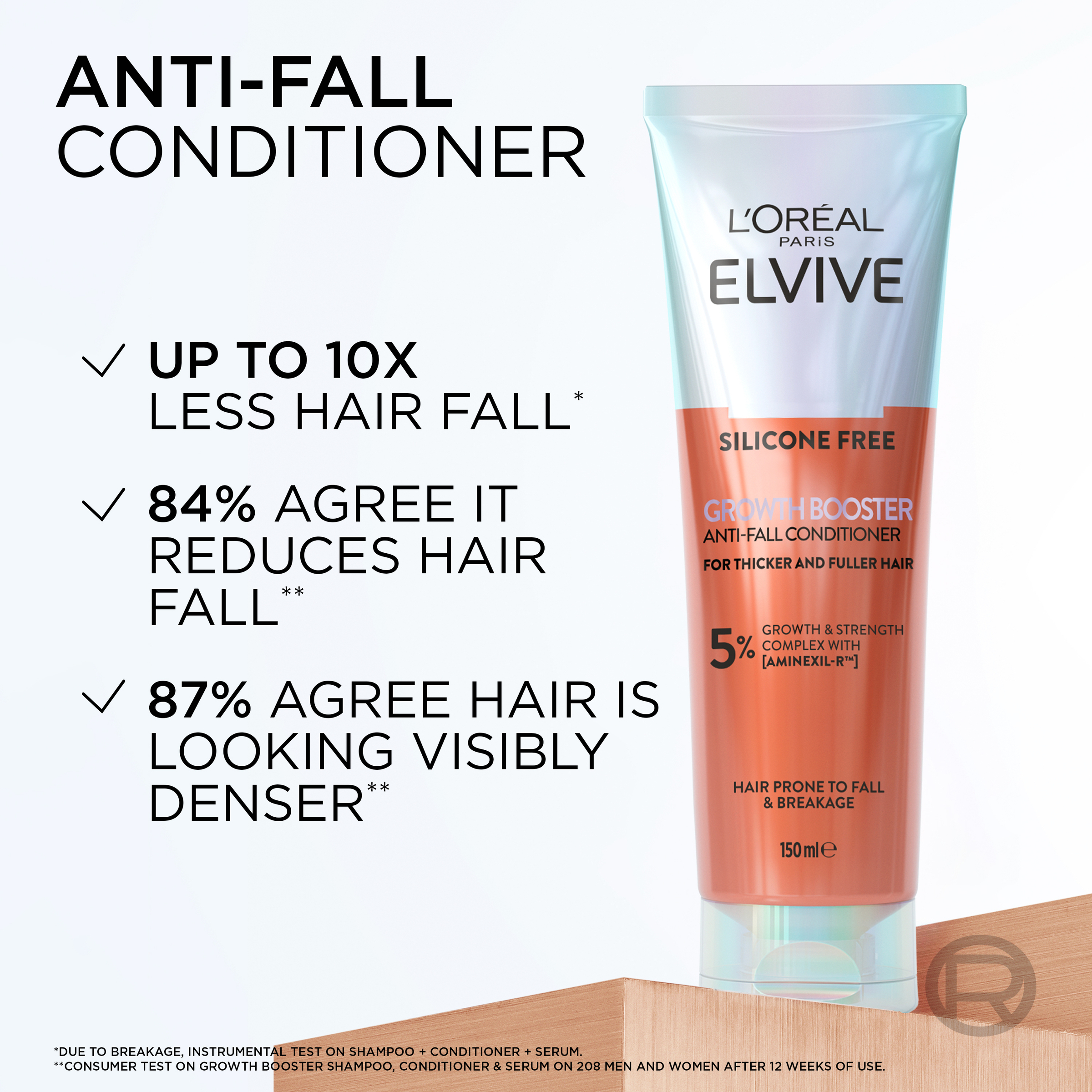 L'Oreal Paris Elvive Growth Booster Anti-Fall Conditioner 150ml - Image 5