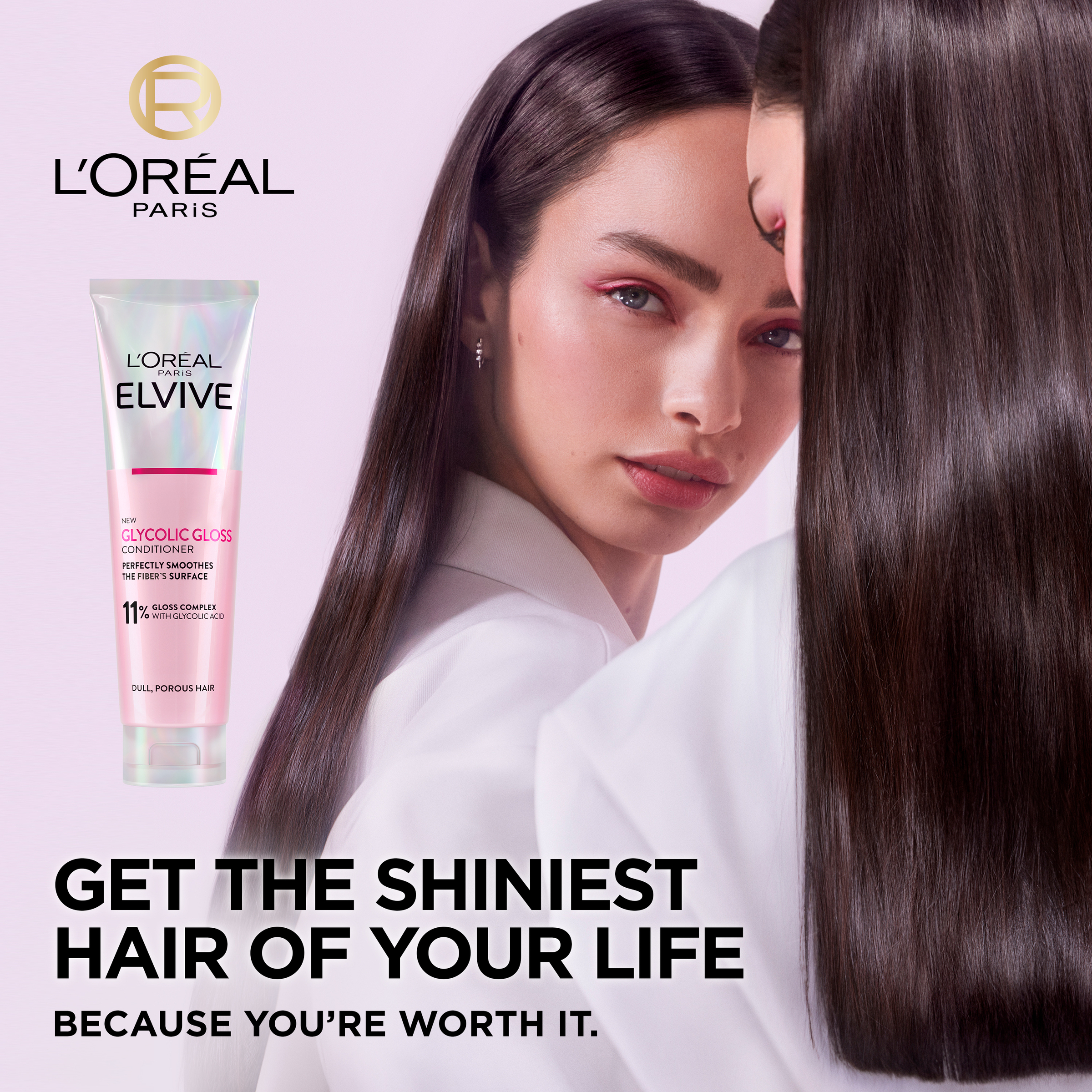 L'Oreal Paris Elvive Glycolic Gloss Conditioner 150ml - Image 3