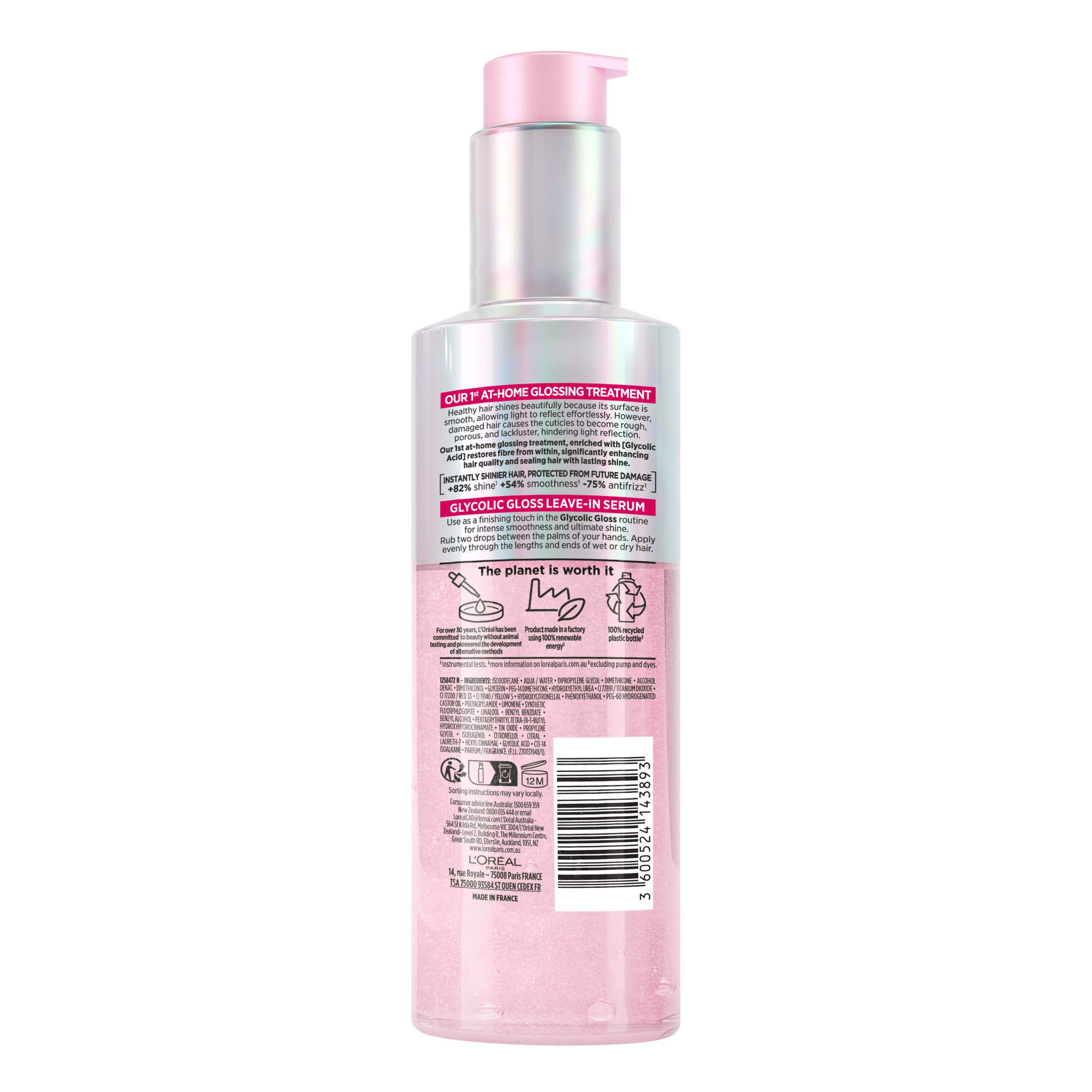 L'Oreal Paris Elvive Glycolic Gloss Leave-In Serum 150ml - Image 2