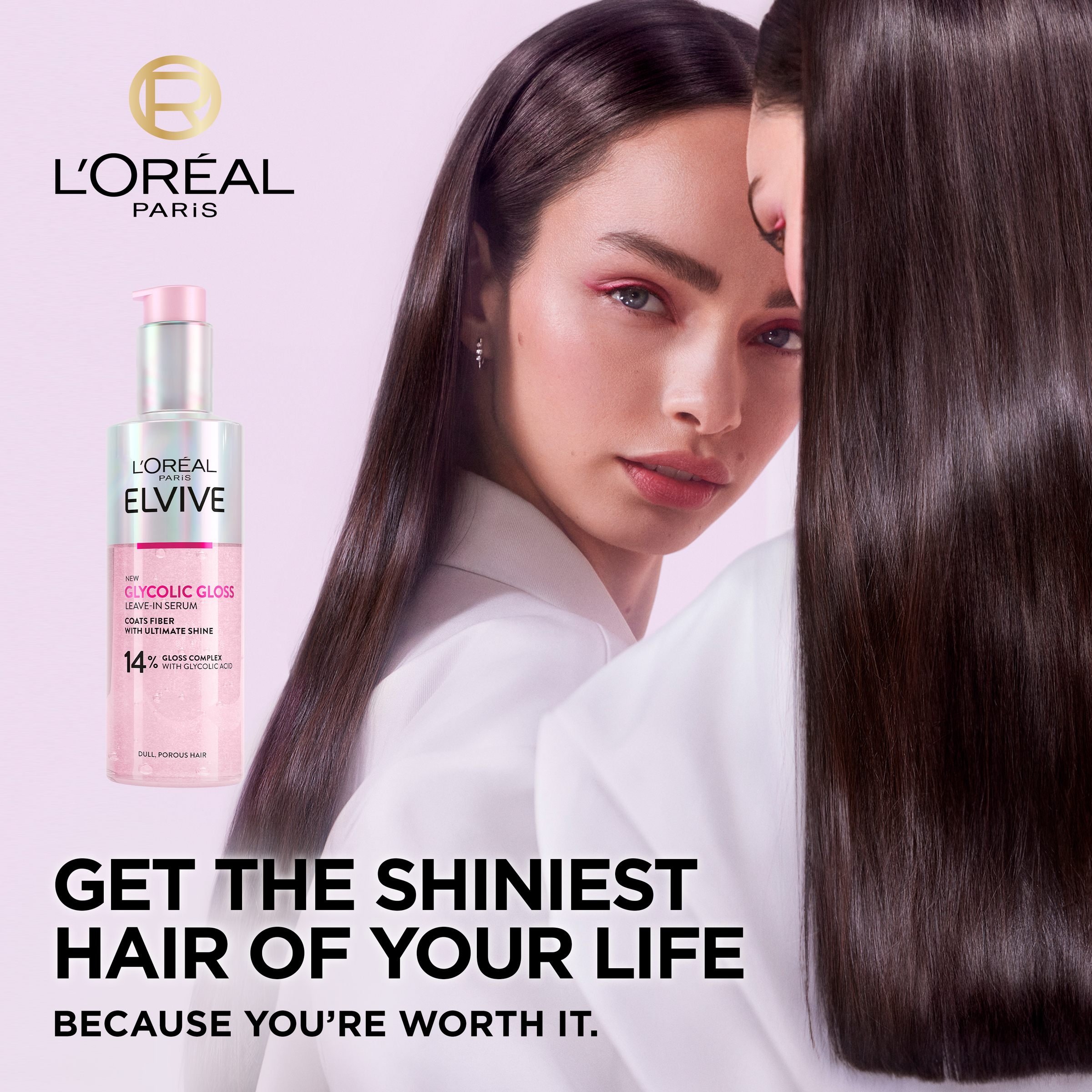 L'Oreal Paris Elvive Glycolic Gloss Leave-In Serum 150ml - Image 3