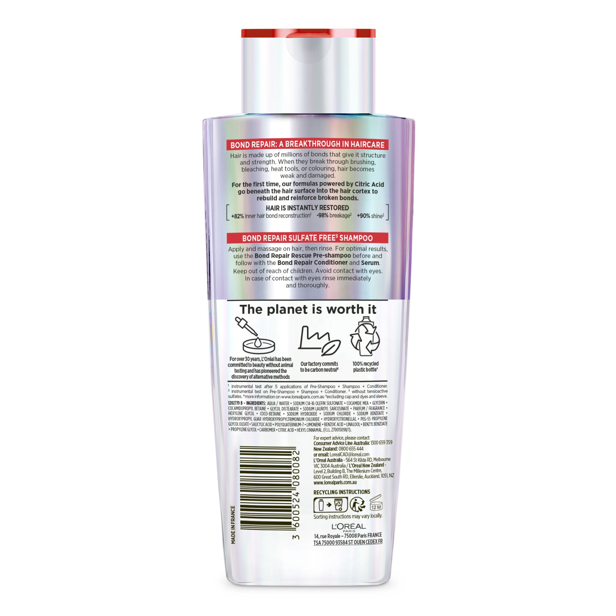 L'Oreal Paris Elvive Bond Repair Shampoo 200ml - Image 2