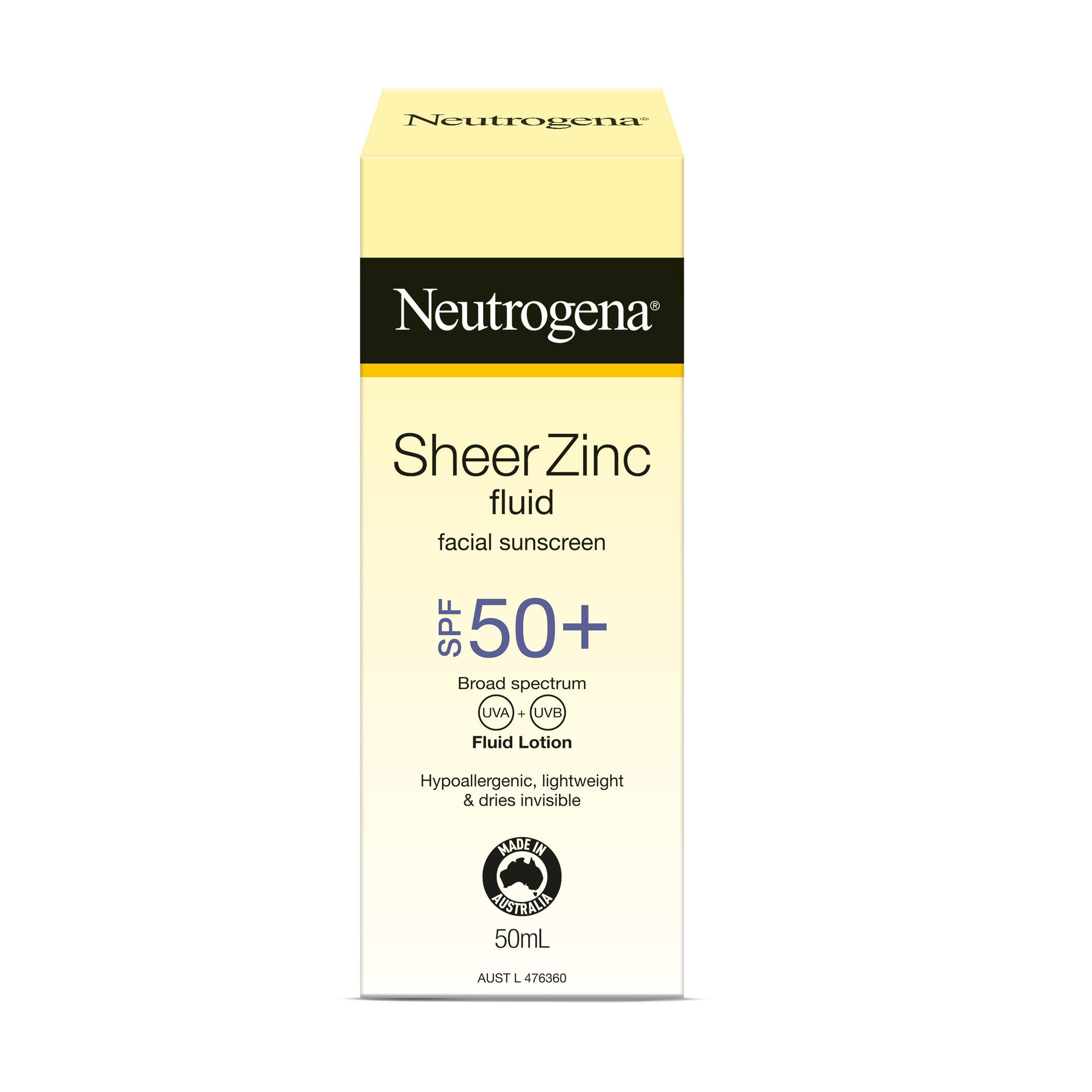 Neutrogena Sheer Zinc Face Fluid SPF50+ 50ml - Image 4