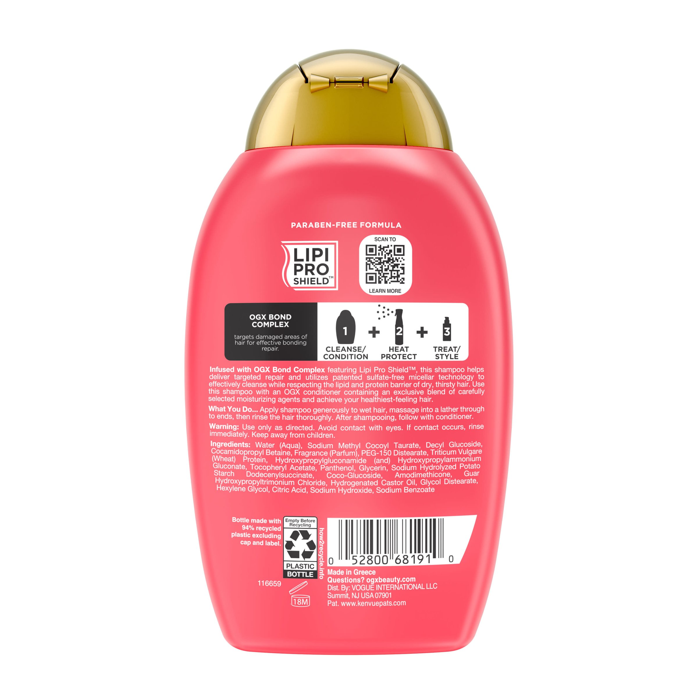 Ogx Bond Protein Repair Shampoo 385ml - Image 2