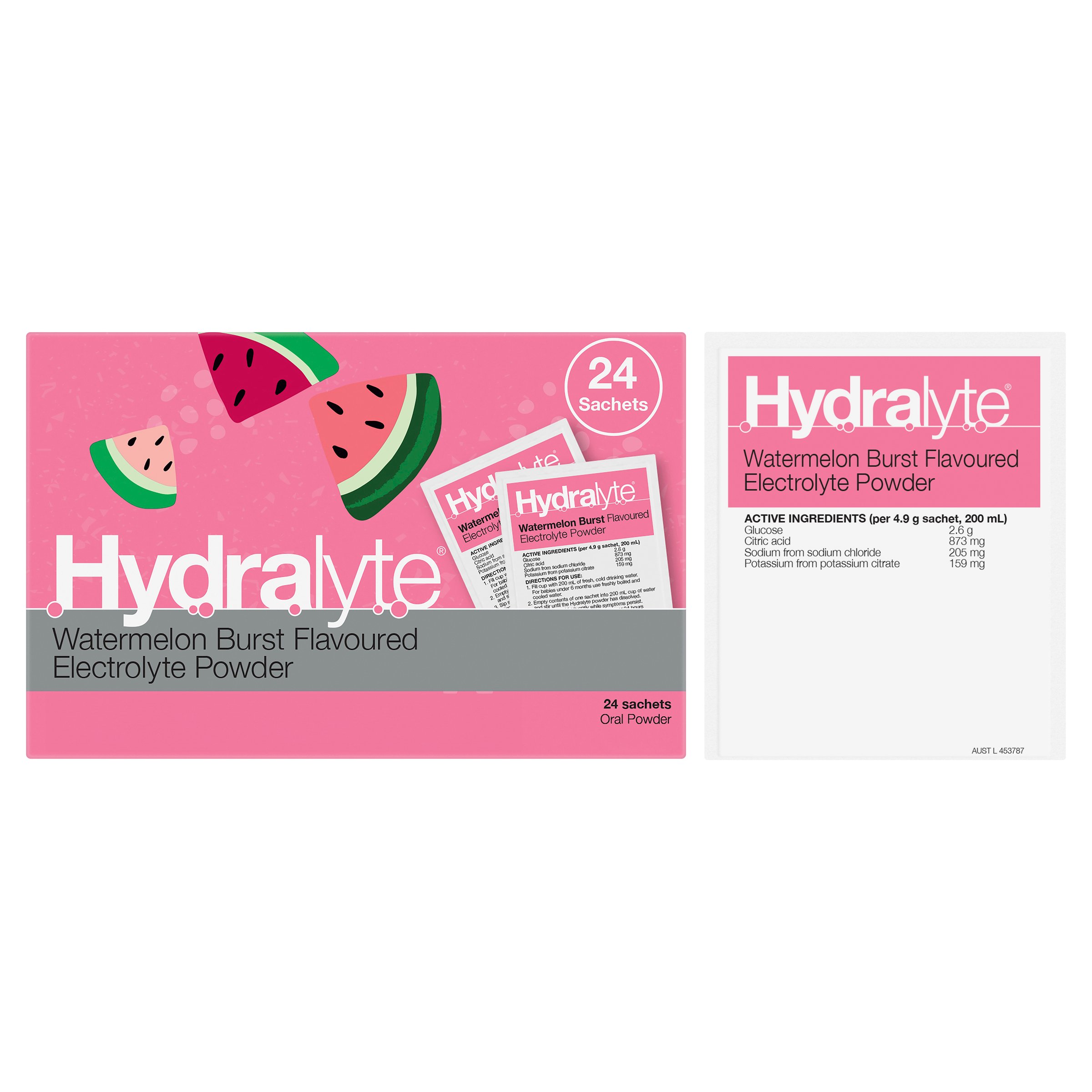 Hydralyte Electrolyte Powder Watermelon Burst 24 sachets - Image 7