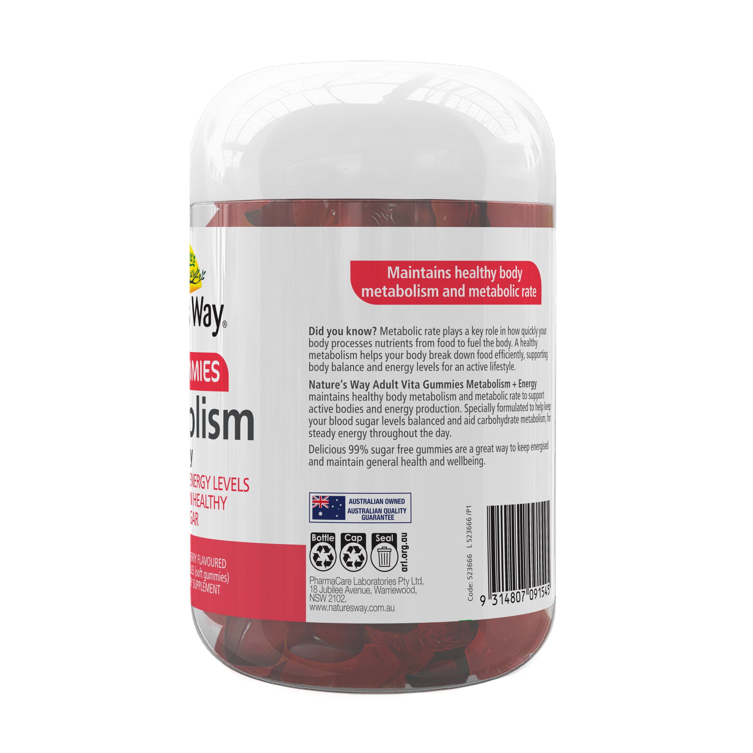 Nature's Way Adult Vita Gummies Metabolism+Energy 70 pastilles - Image 3