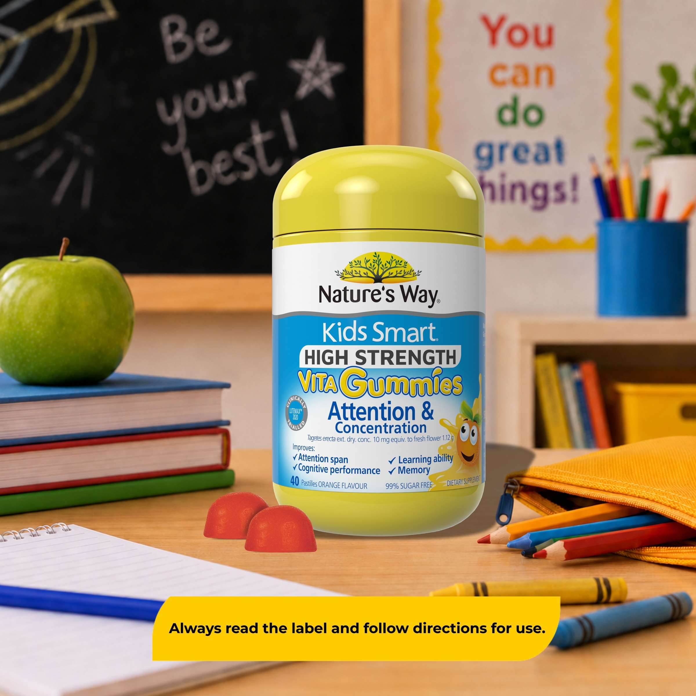 Nature's Way Kids Smart High Strength Vita Gummies Attention and Concentration 40 pastilles - Image 4
