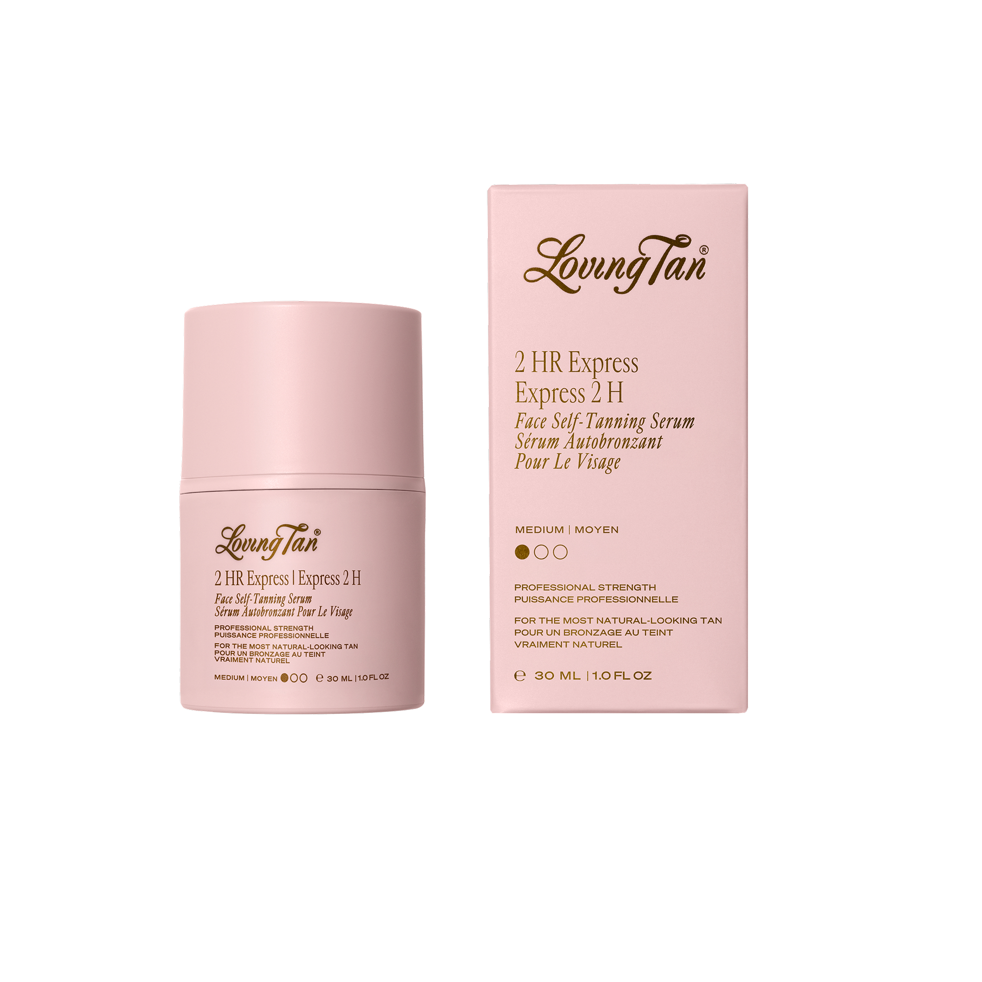 Loving Tan 2 HR Express Face Tanning Serum Medium 30ml - Image 1