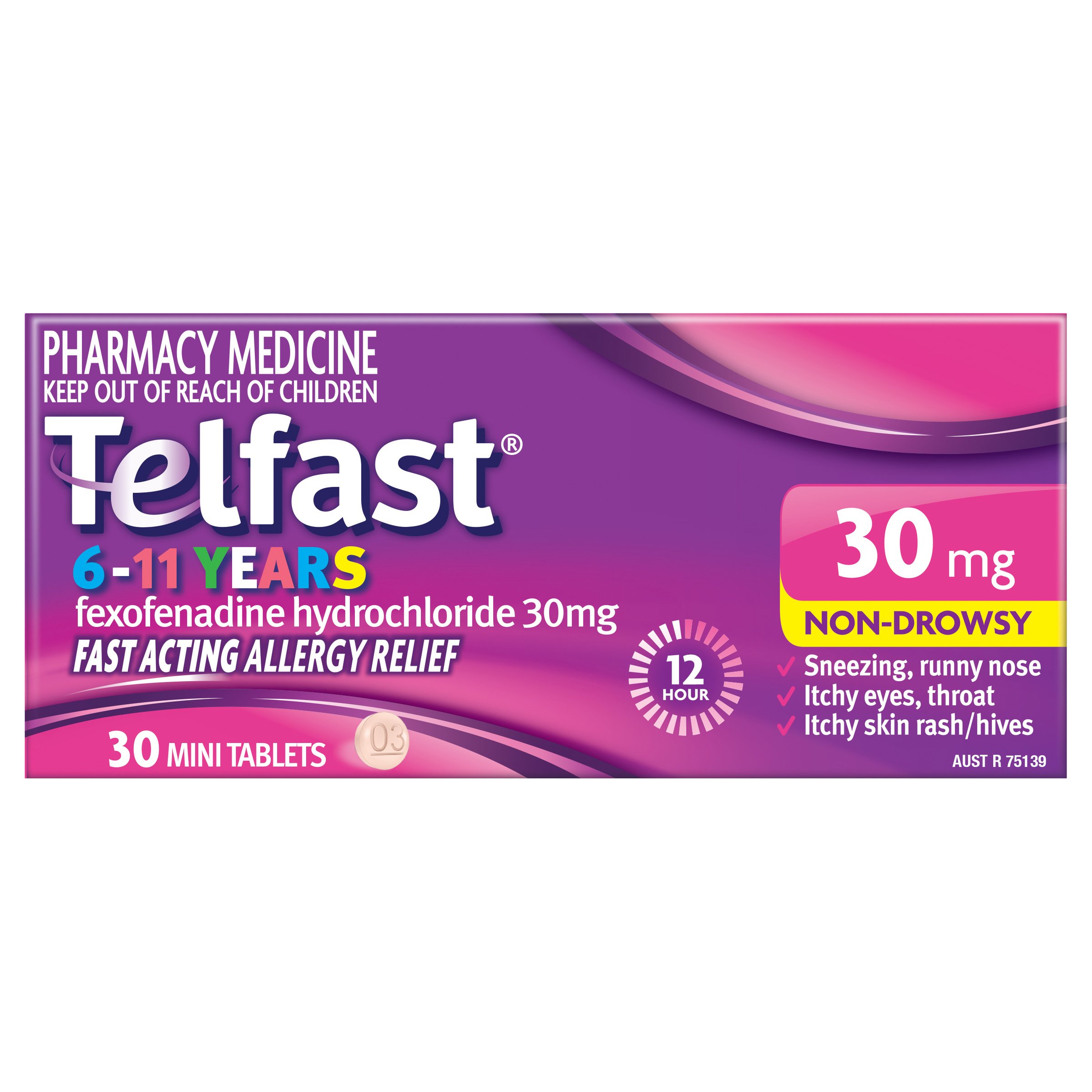 Telfast Kids Tablets 30mg 30 tablets - Image 1