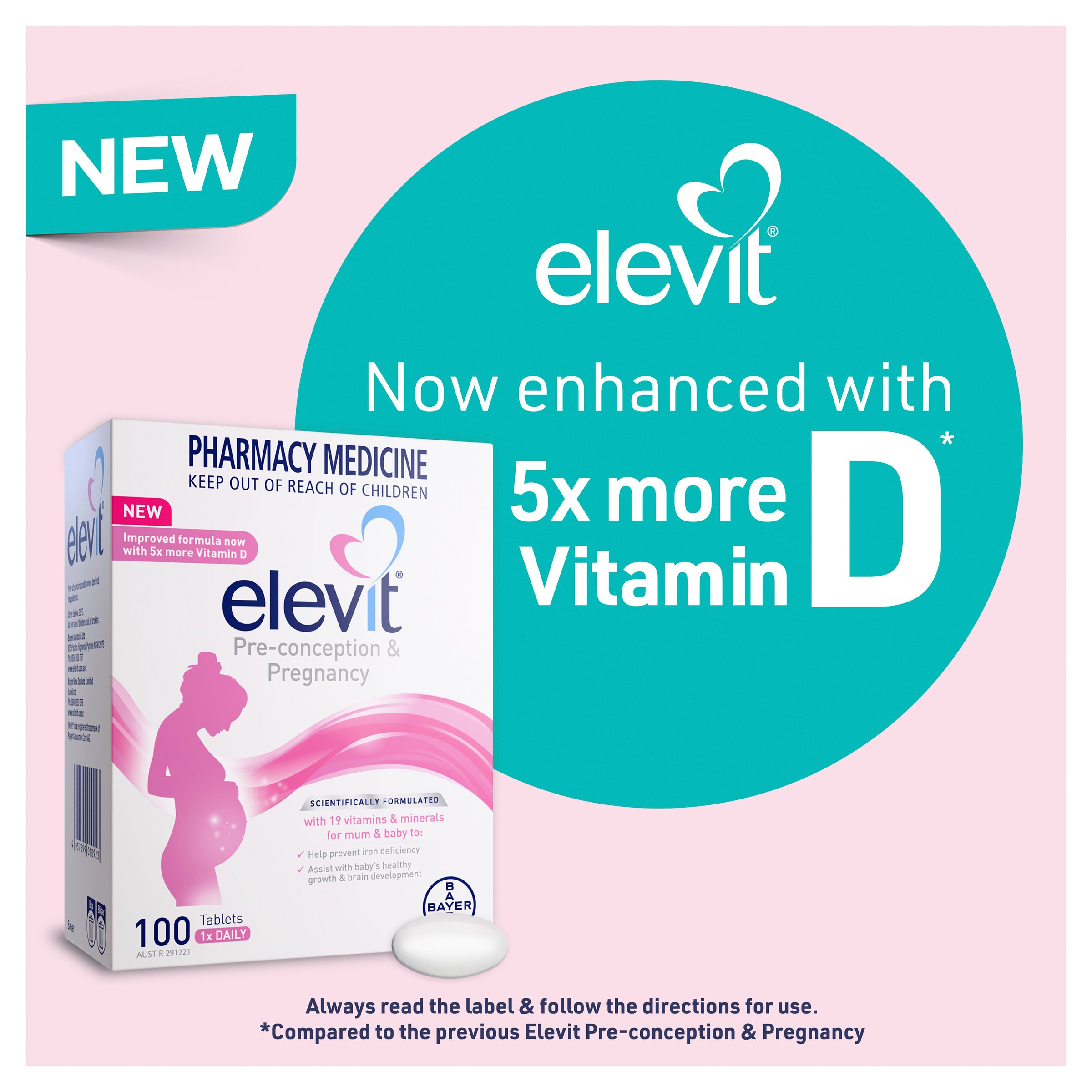 Elevit Pre-Conception & Pregnancy 30 tablets - Image 9